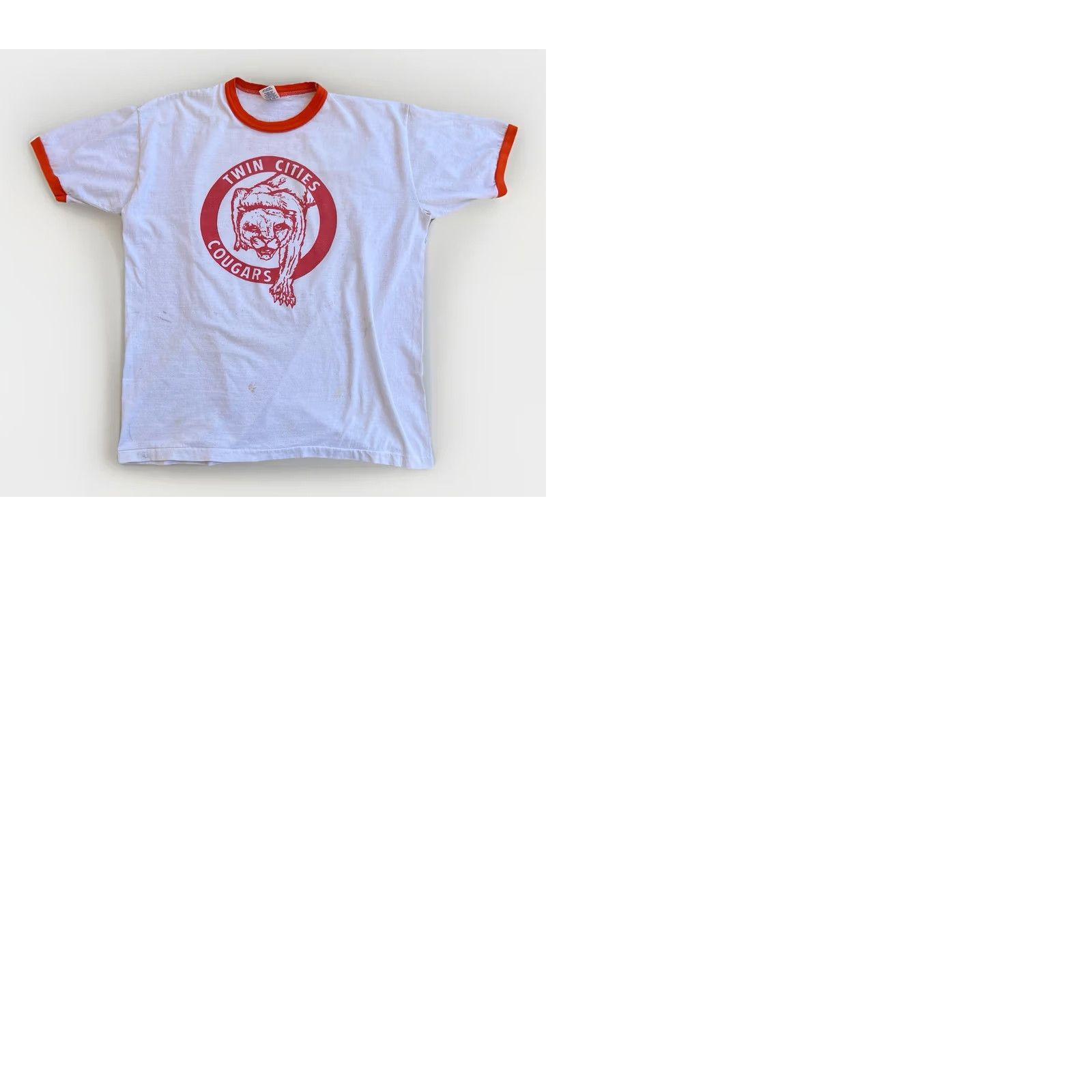 Soffe VINTAGE Soffee Athletic Twin Cities Cougars T Shirt XL USA 50/50 Soffe Worn Size US XL / EU 56 / 4 - 12 Thumbnail