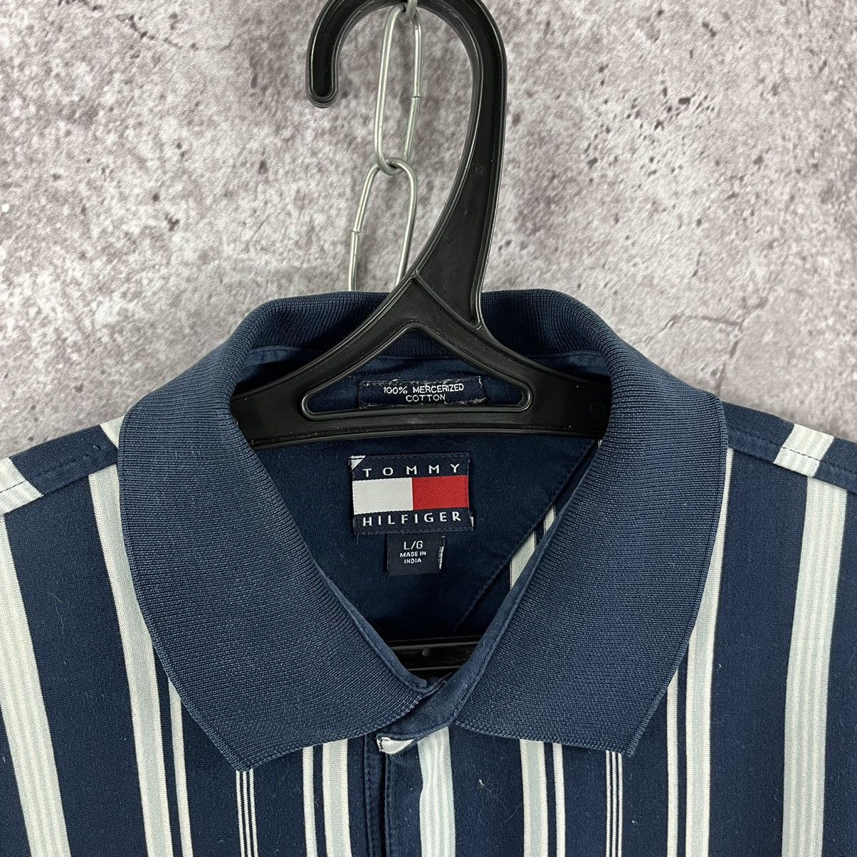 Tommy Hilfiger × Vintage Tommy Hilfiger Polo Tee Oversized Vintage Striped Size L Size US L / EU 52-54 / 3 - 8 Thumbnail
