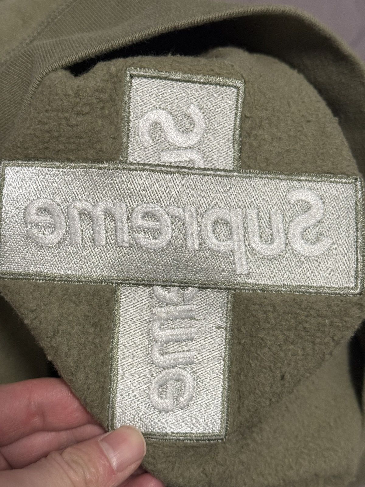 Supreme Supreme Olive cross box logo hooded sweatshirt hoodie Size US M / EU 48-50 / 2 - 8 Thumbnail
