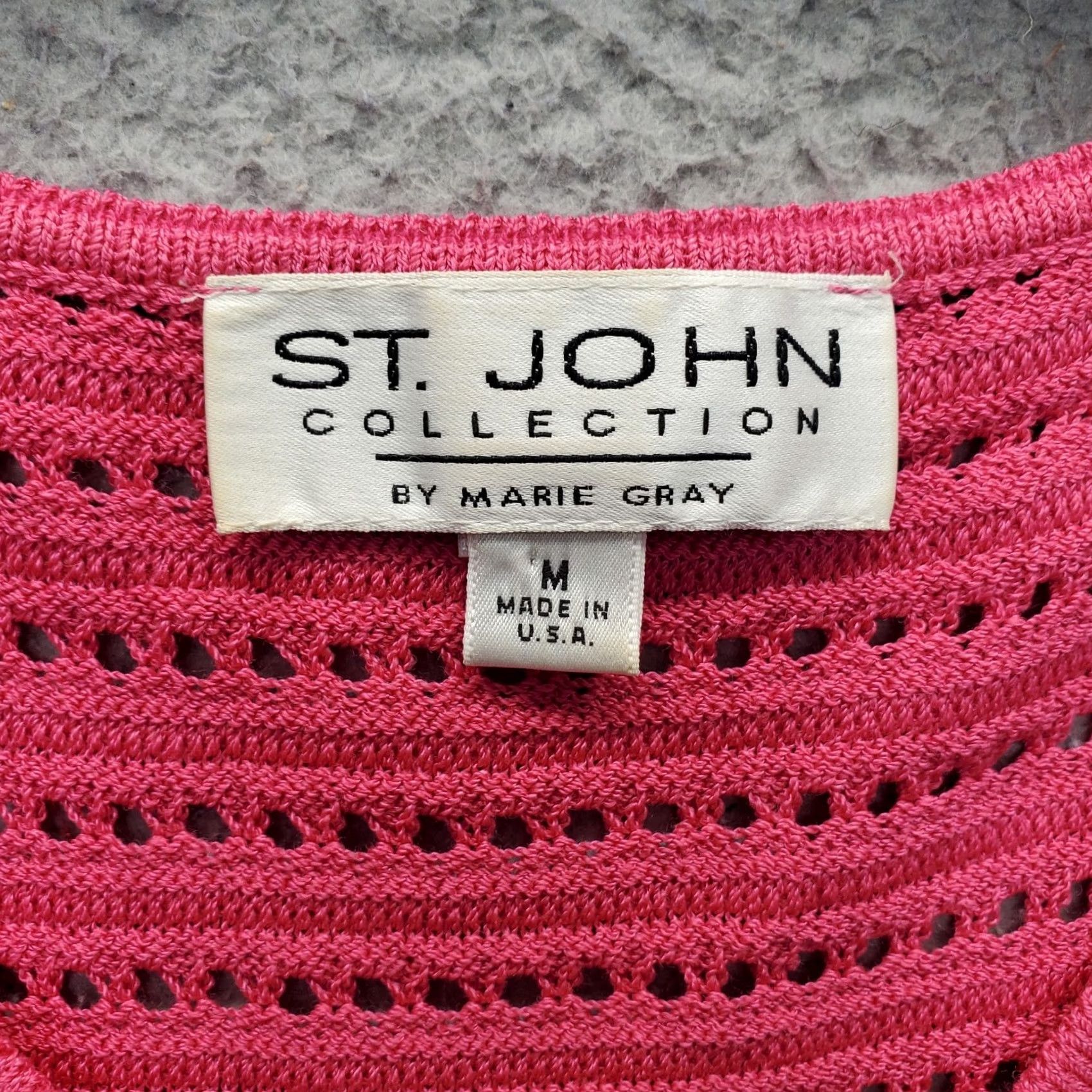 St. John St. John Womens Vest Shirt M Pink Sleeveless Pullover Knitted Knit V-Neck Casual Travel Ready Size M / US 6-8 / IT 42-44 - 5 Thumbnail