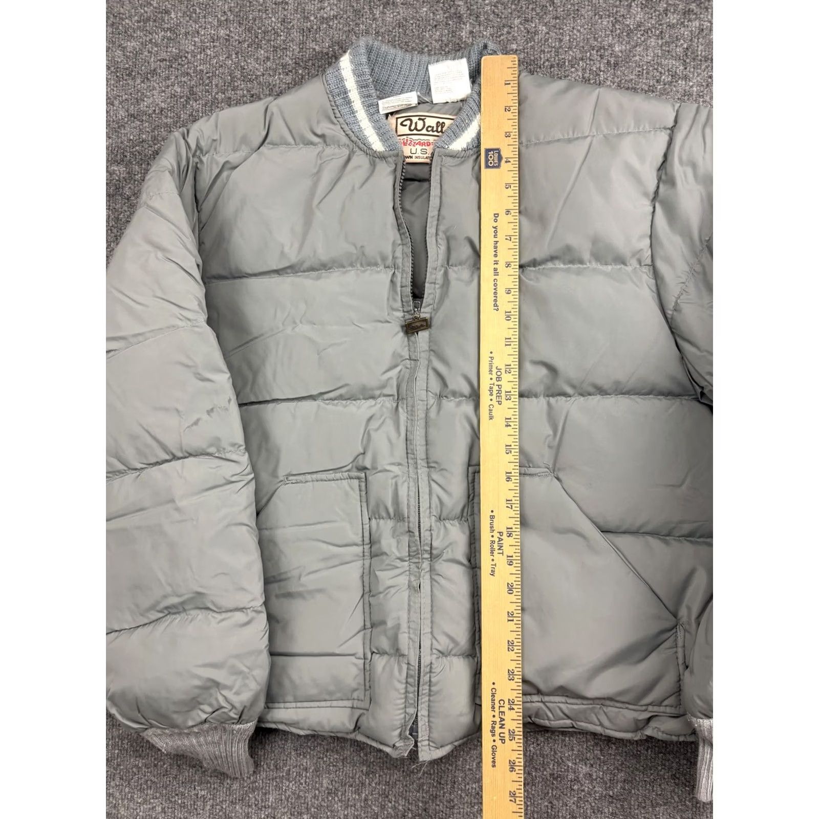 Walls VINTAGE Walls Blizzard-Pruf Jacket Mens 48 Gray Down Puffer Bomber Full Zip USA Size US M / EU 48-50 / 2 - 5 Thumbnail