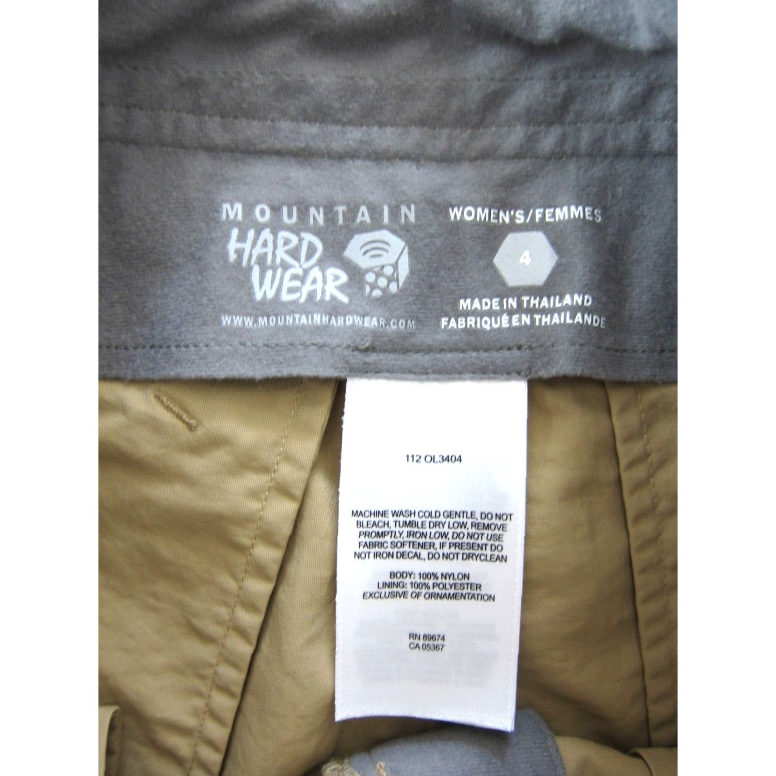Mountain Hardwear Mountain Hardwear Nylon Beige Brown Pocket Hike Travel Chino Short Women 4 Size 27" / US 4 / IT 40 - 3 Thumbnail