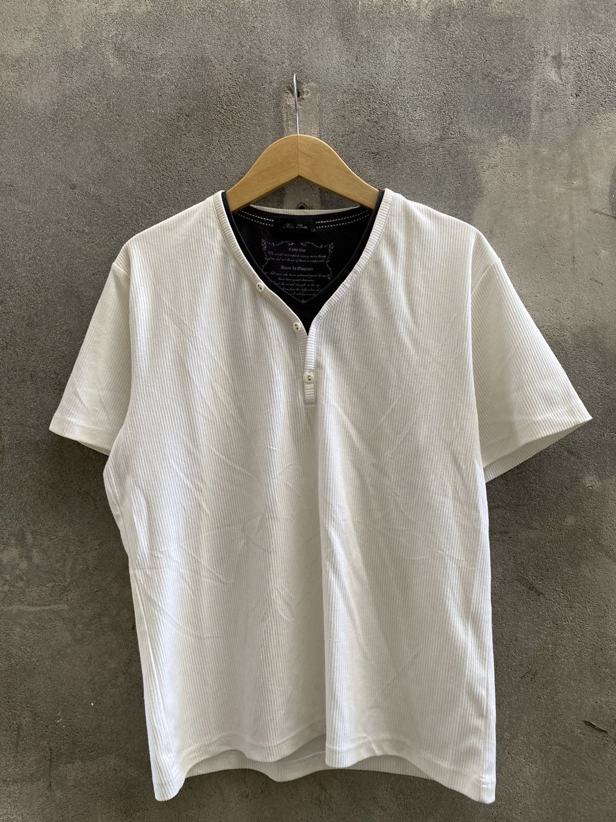If Six Was Nine × Japanese Brand × Le Grande Bleu (L.G.B.) 2000s NotaBene - Short Sleeve Fine Stripe Pattern Size US L / EU 52-54 / 3 - 1 Thumbnail