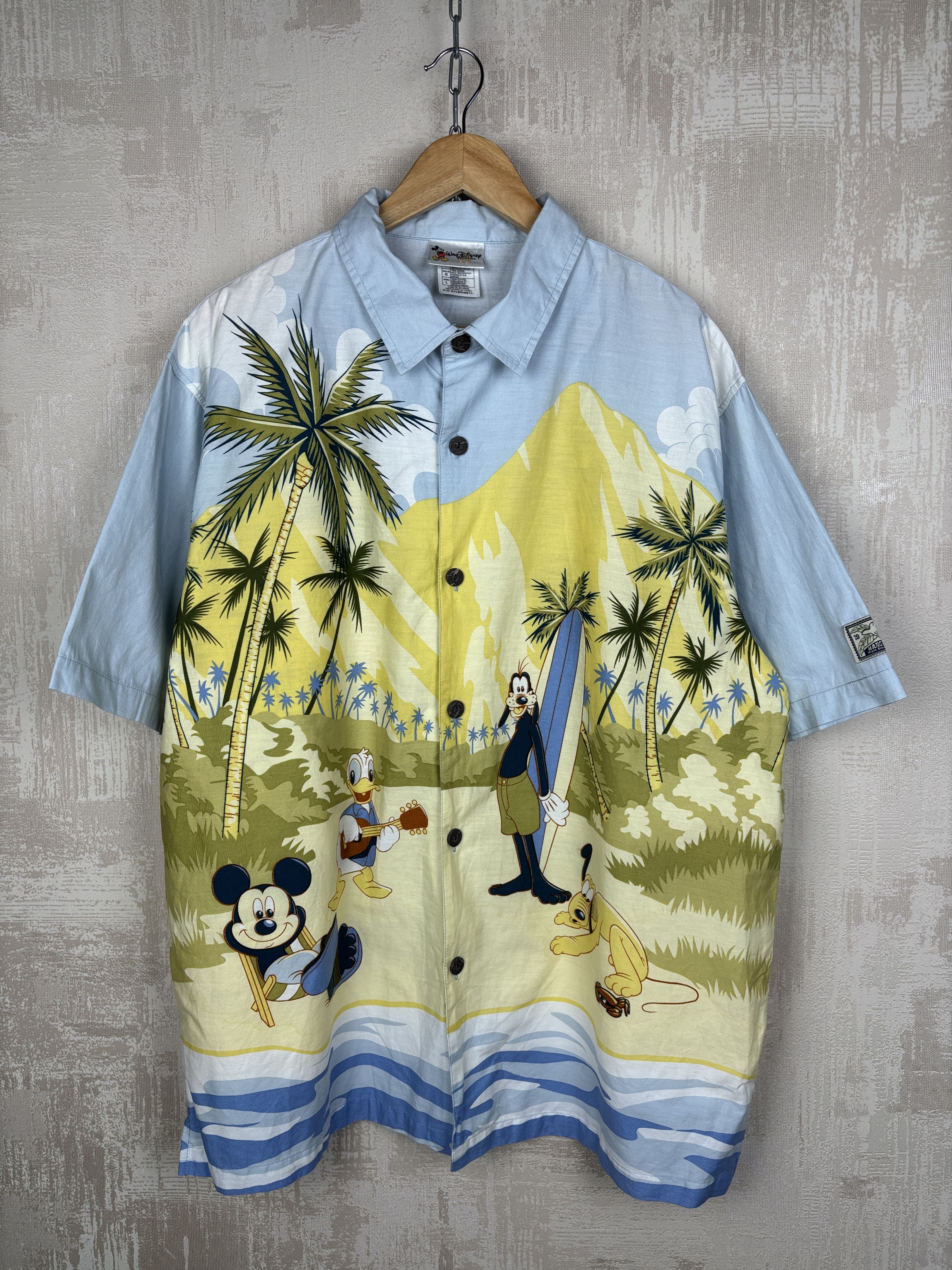 Disney Vintage Walt Disney World "Hang Loose 1971" Hawaiian Shirt Size US L / EU 52-54 / 3 - 2 Thumbnail