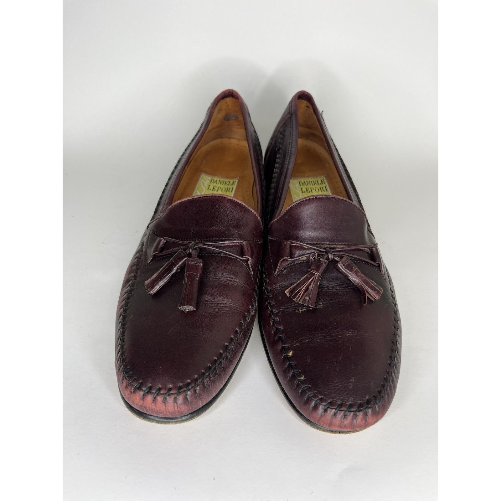 Daniele Fiesoli Daniele Lepori Burgundy Leather Tassel Loafers Dress Shoes M Size US 11 / EU 44 - 9 Thumbnail