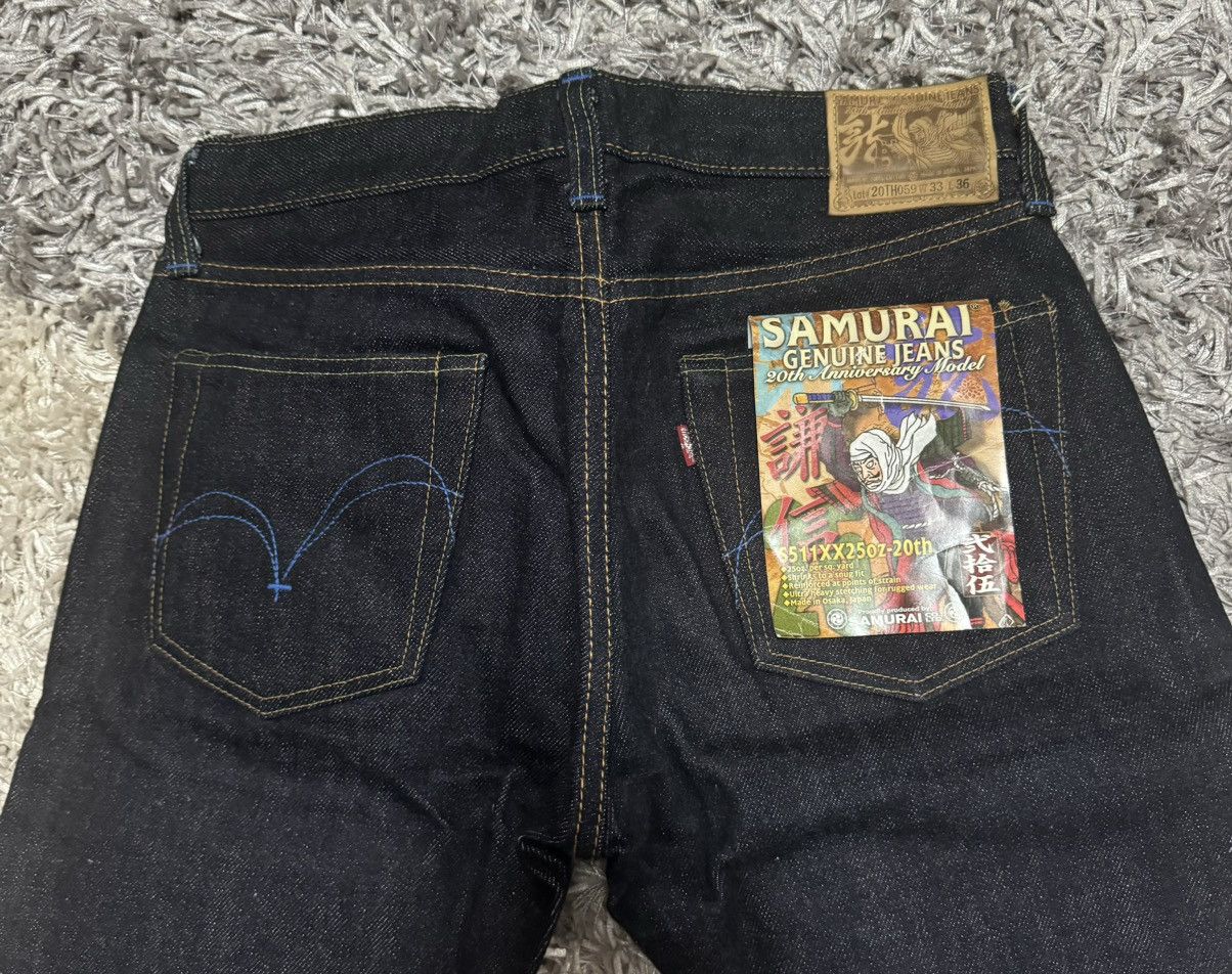 Samurai Jeans 🔥RARE🔥SAMURAI JEANS S511XX25OZ-20TH ANIVERSARY MODEL OSAKA Size US 33 - 3 Thumbnail