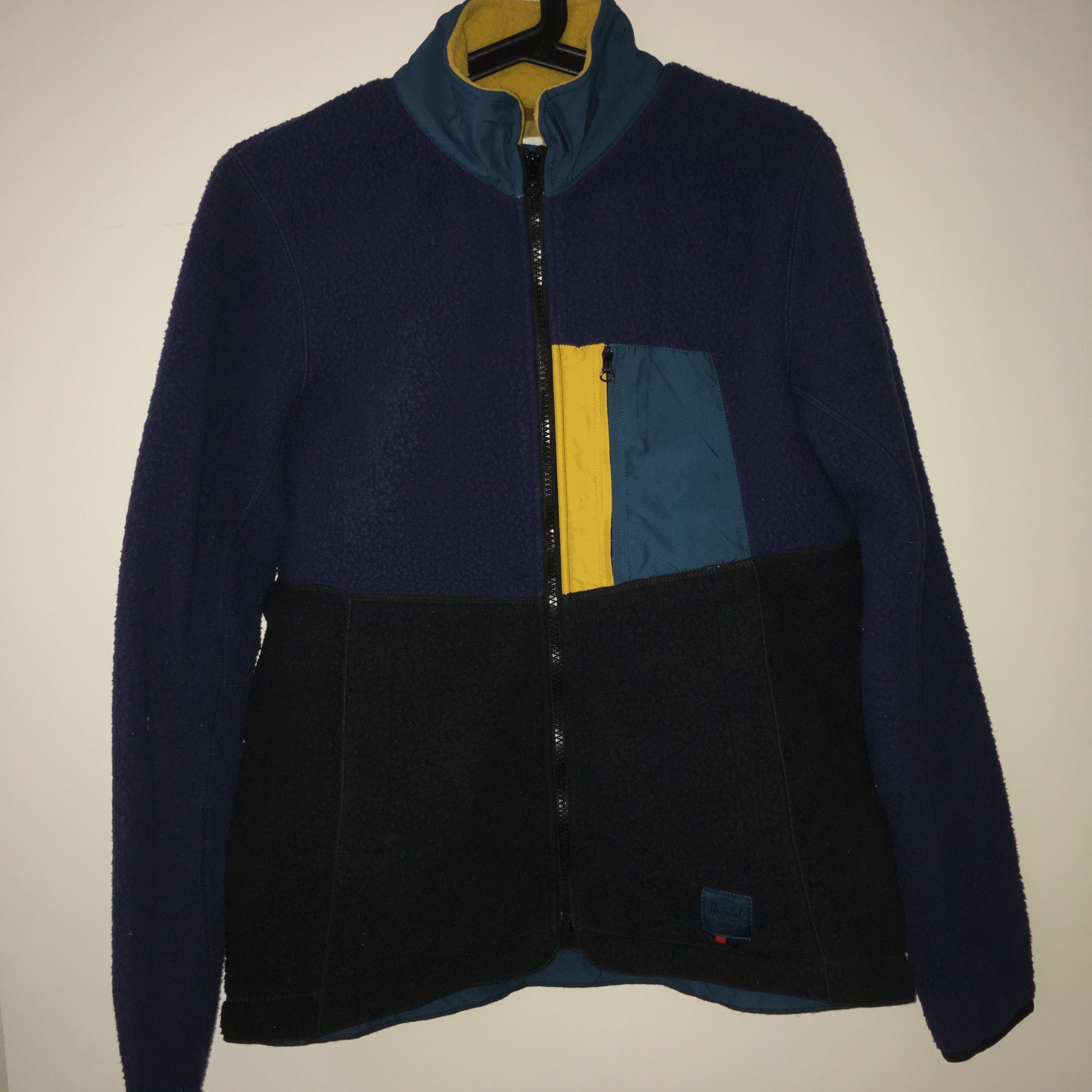 Wmn's colourblock sherpa full zip fleece jacket