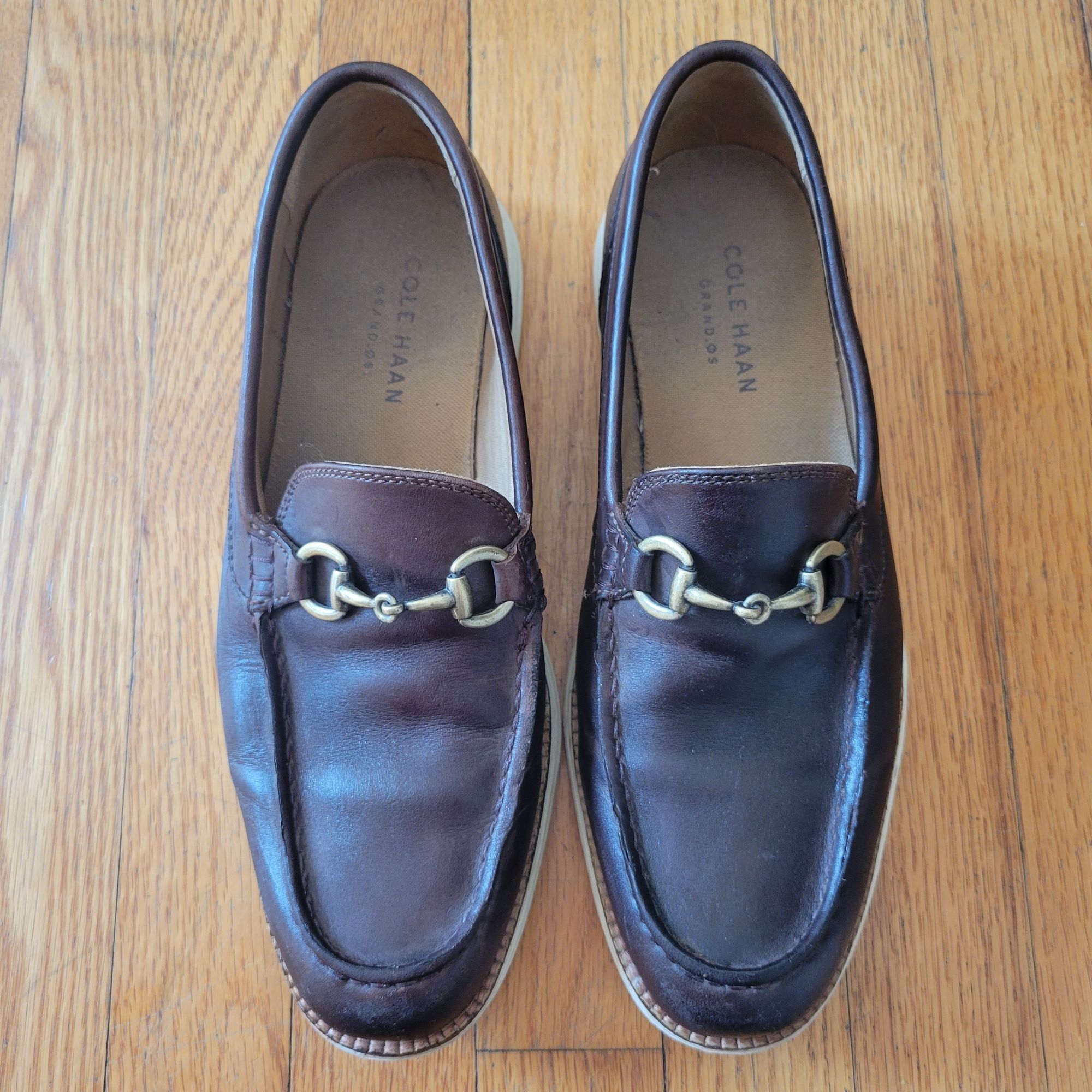 Cole Haan Cole Haan 8M Brown Leather Loafers Horsebit Dress Shoes Prep Size US 8 / EU 41 - 2 Thumbnail