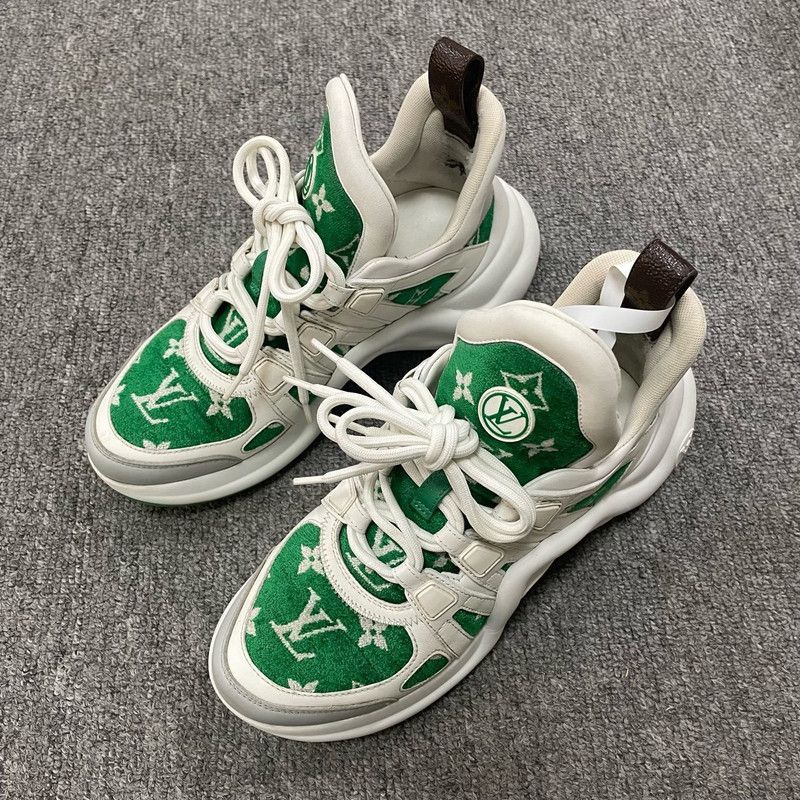 Louis Vuitton Louis Vuitton Archlight Sneakers in Green and White 0079 Size US 6 / IT 36 - 1 Thumbnail