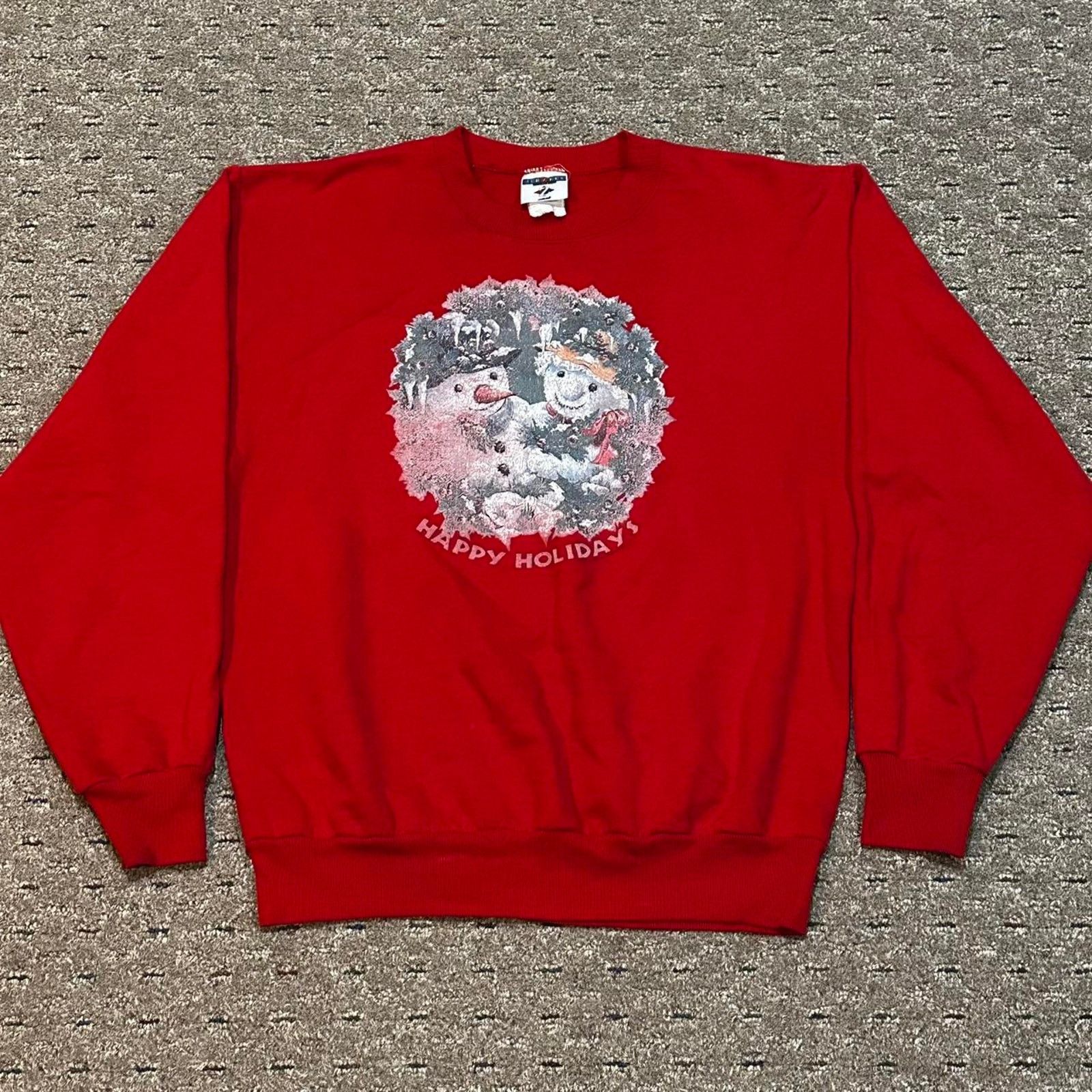 Jerzees Vintage 90s snowman holidays crewneck Size US M / EU 48-50 / 2 - 1 Thumbnail