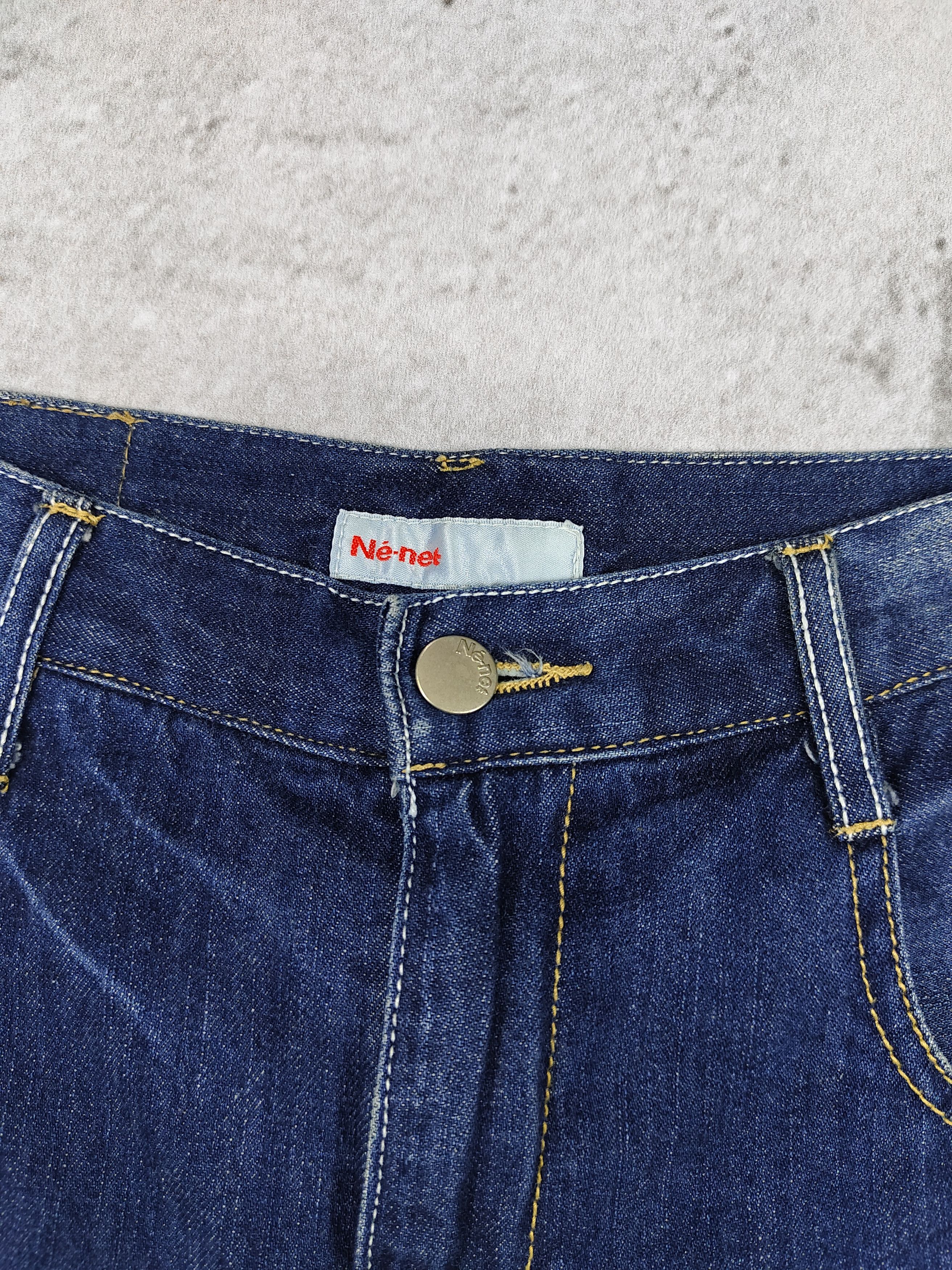 Ne-Net 00s Ne-Net- Archive Hand Stitched Pacthwork Denim Short Size 29" - 8 Thumbnail