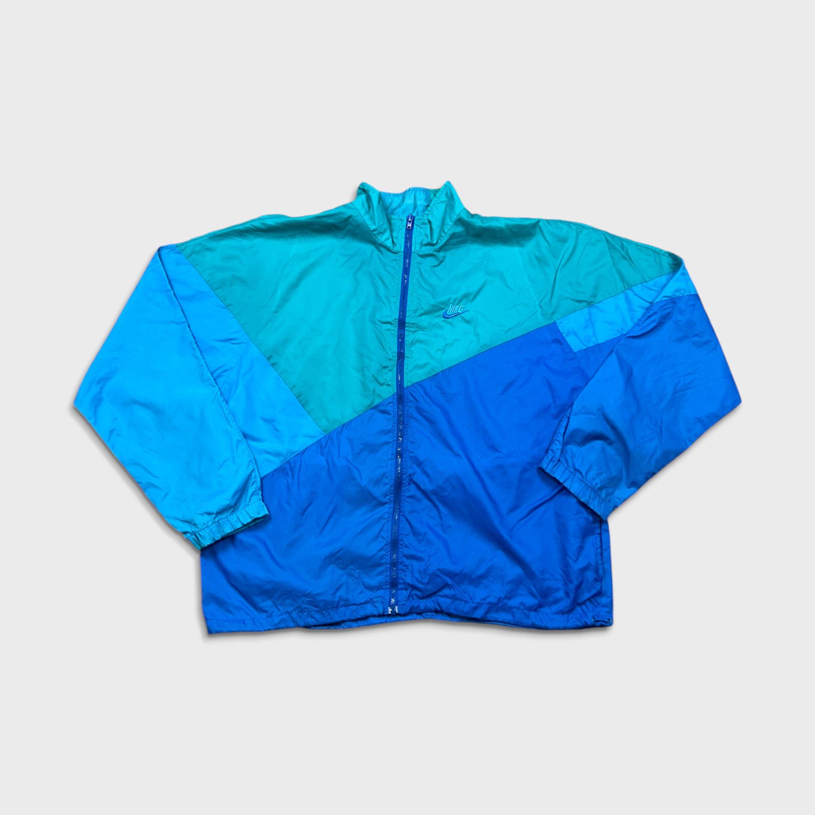 Nike × Vintage Vintage Nike Sportswear Jacket XL Swoosh Zip 90s Windbreaker Size US XL / EU 56 / 4 - 1 Thumbnail