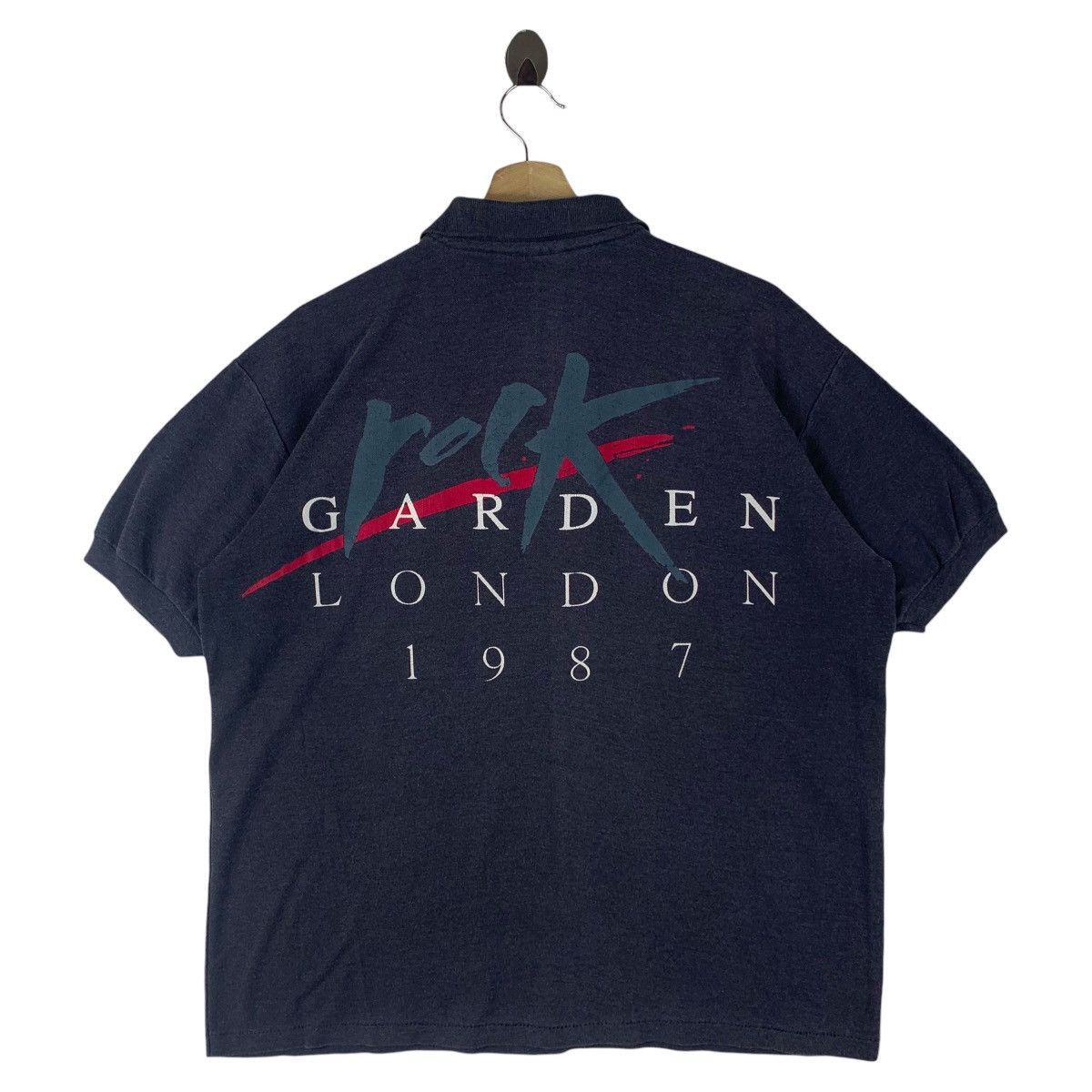 Vintage Vintage ROCK GARDEN LONDON Grungy polo tee Size US XL / EU 56 / 4 - 1 Thumbnail