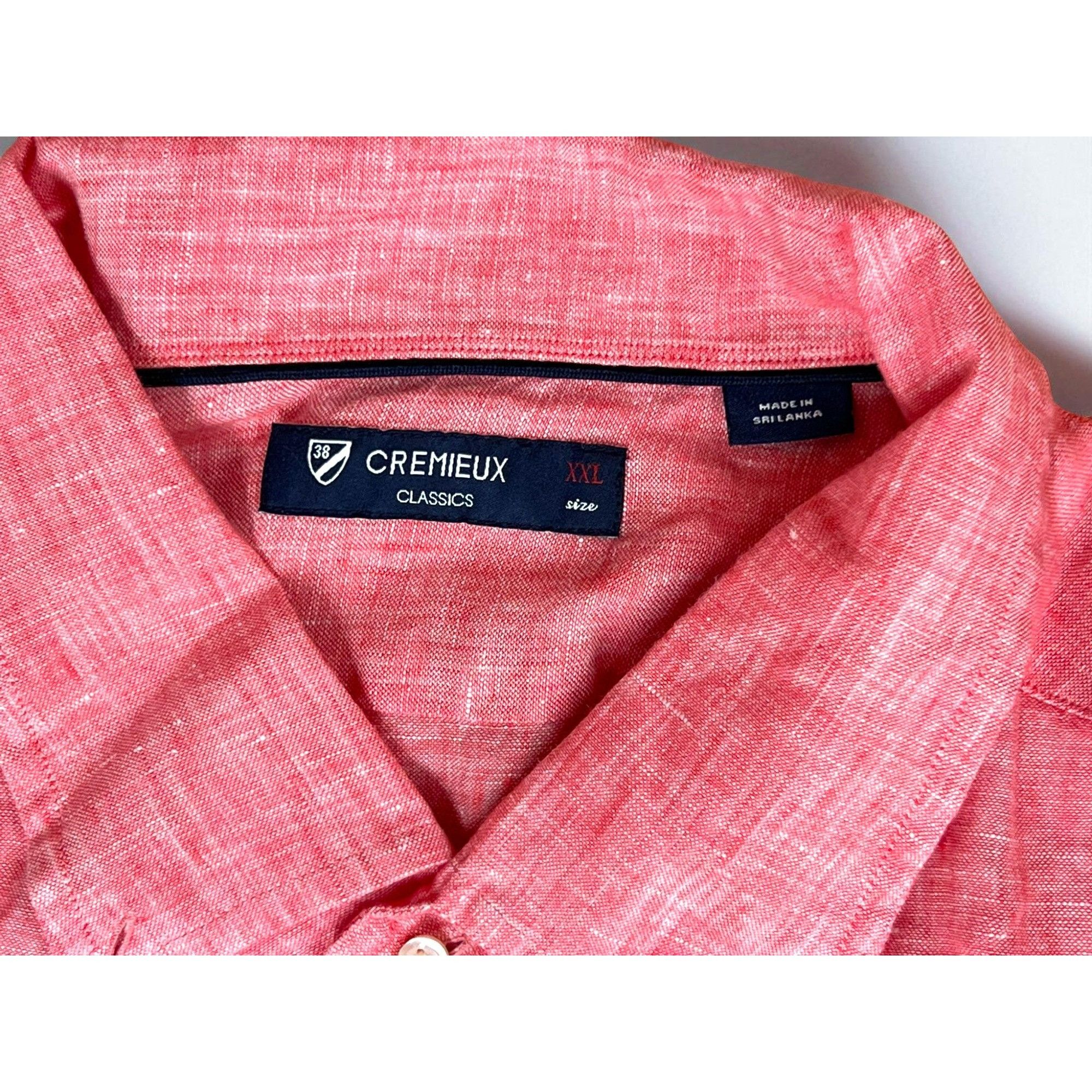 Cremieux Cremeux Classics Mens XXL Pink Linen Button-Up Shirt Size US XXL / EU 58 / 5 - 4 Thumbnail