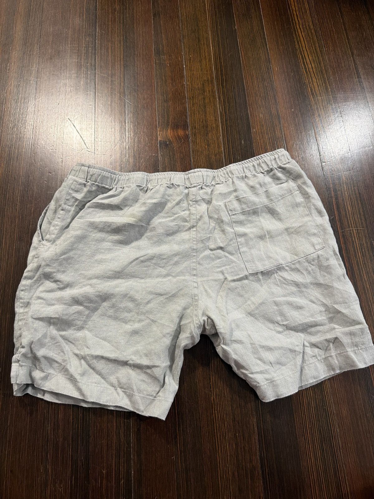 Alex Crane Alex Mill light blue linen drawstring shorts Size US 34 / EU 50 - 2 Thumbnail