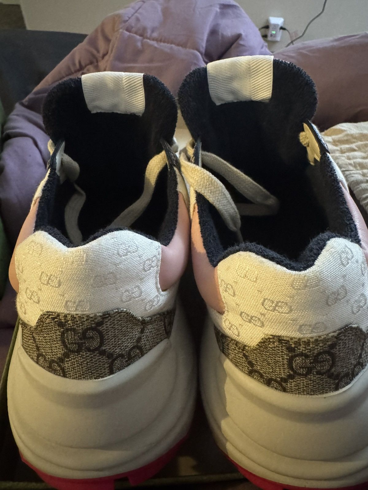 Gucci Gucci Wmns GG Rhyton 'Beige White Pink' Size US 7 / IT 37 - 10 Thumbnail