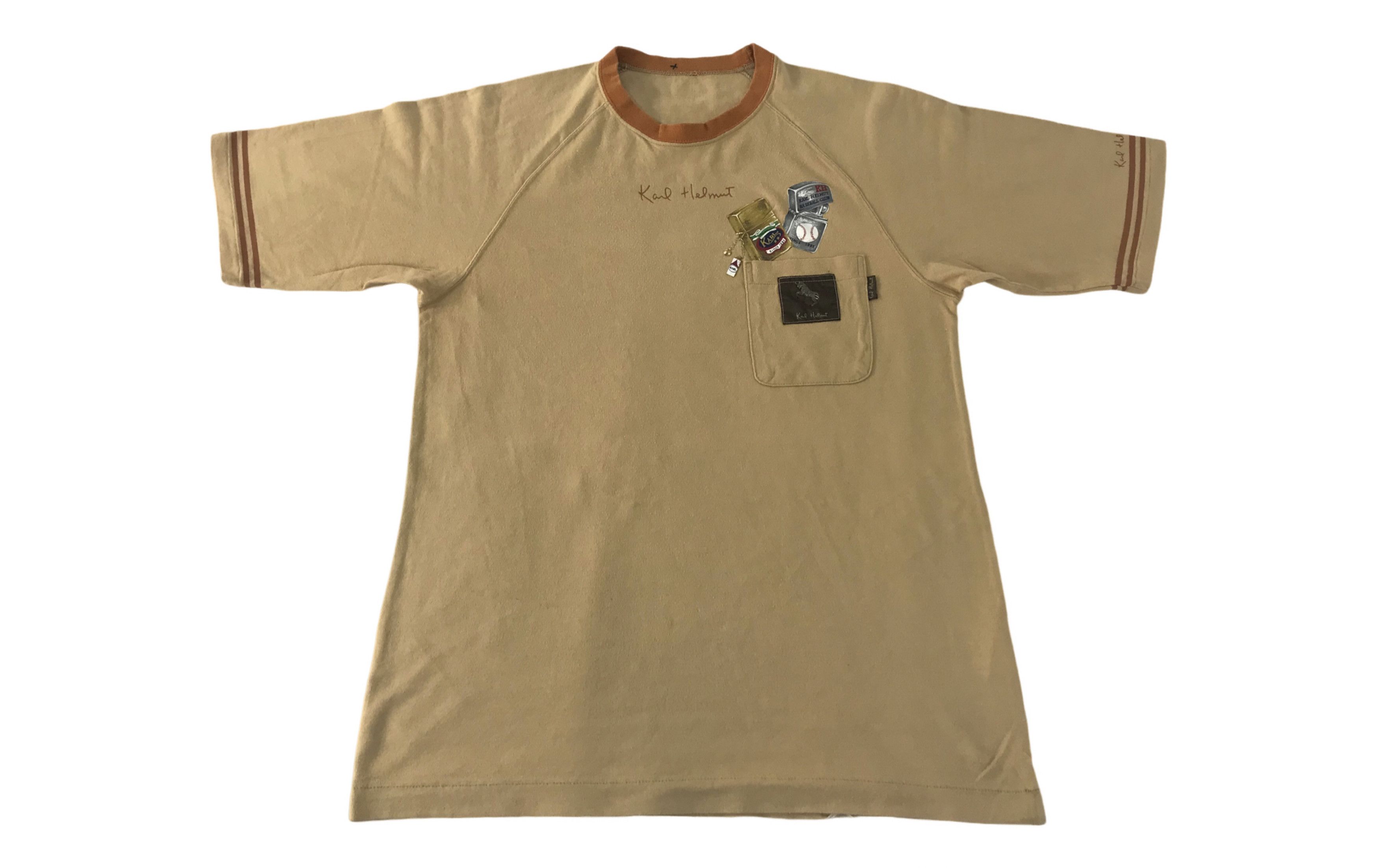 Karl Helmut 90s Karl Helmut Baseball Club Single Pocket Printed Tee Size US S / EU 44-46 / 1 - 1 Thumbnail