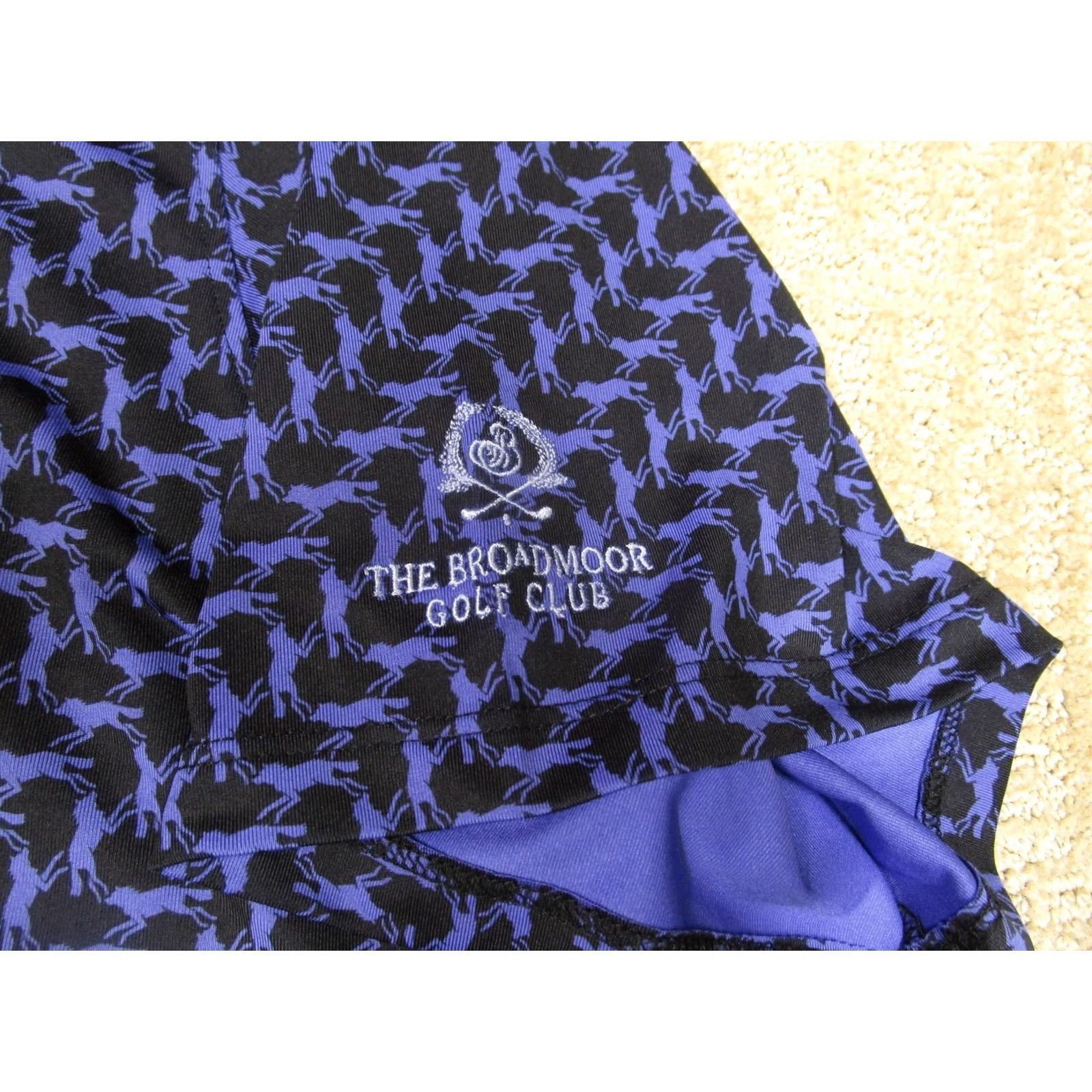Vintage Greyson Polo Shirt Mens 2XL Blue Animal Print Broadmoor Golf Club Stretch Wolves Shirt Size US XXL / EU 58 / 5 - 3 Thumbnail