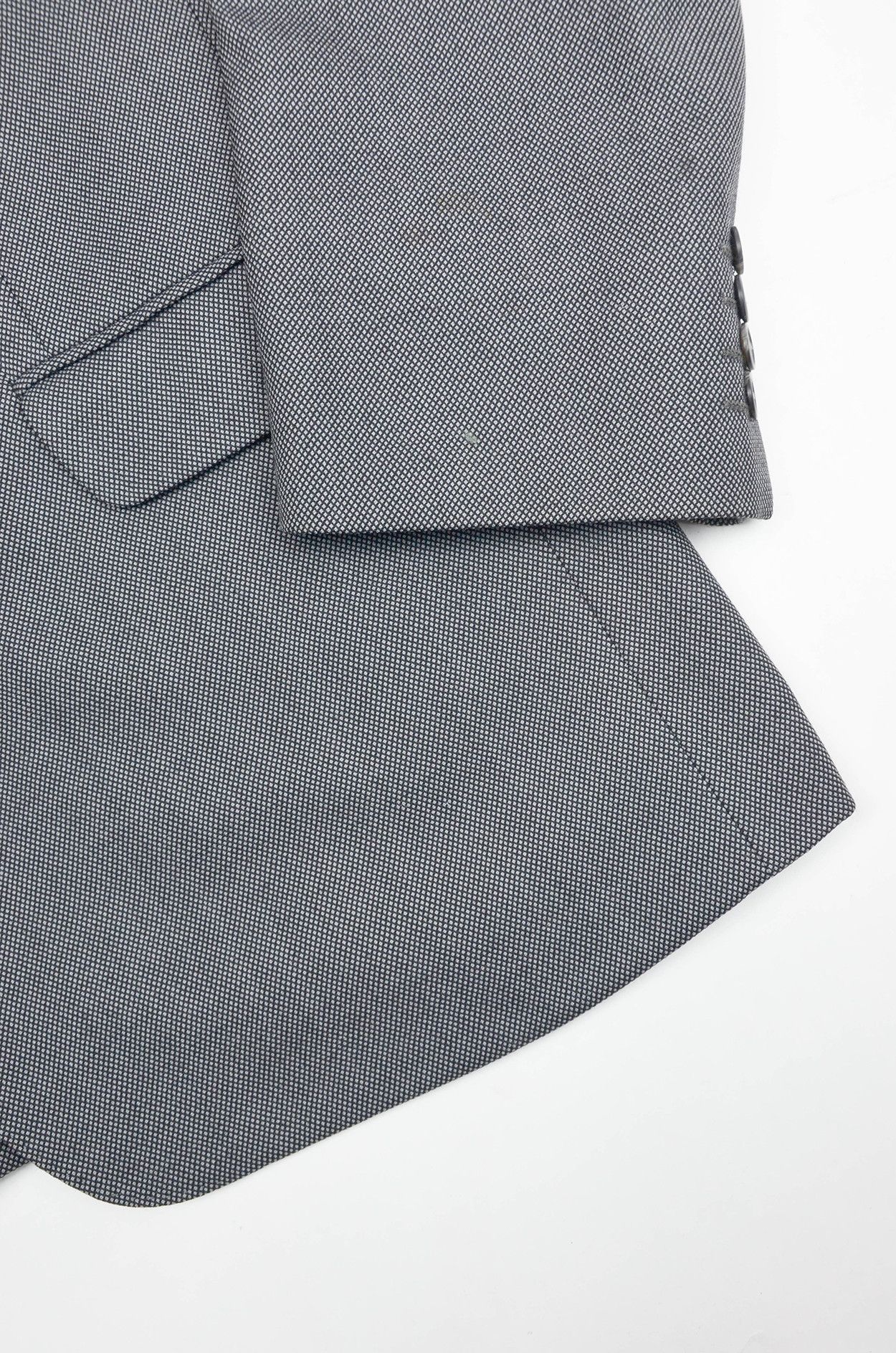 Burberry Burberrys Vintage Wool Blazer – Gray Micro-Check – Size L Size 52R - 3 Thumbnail