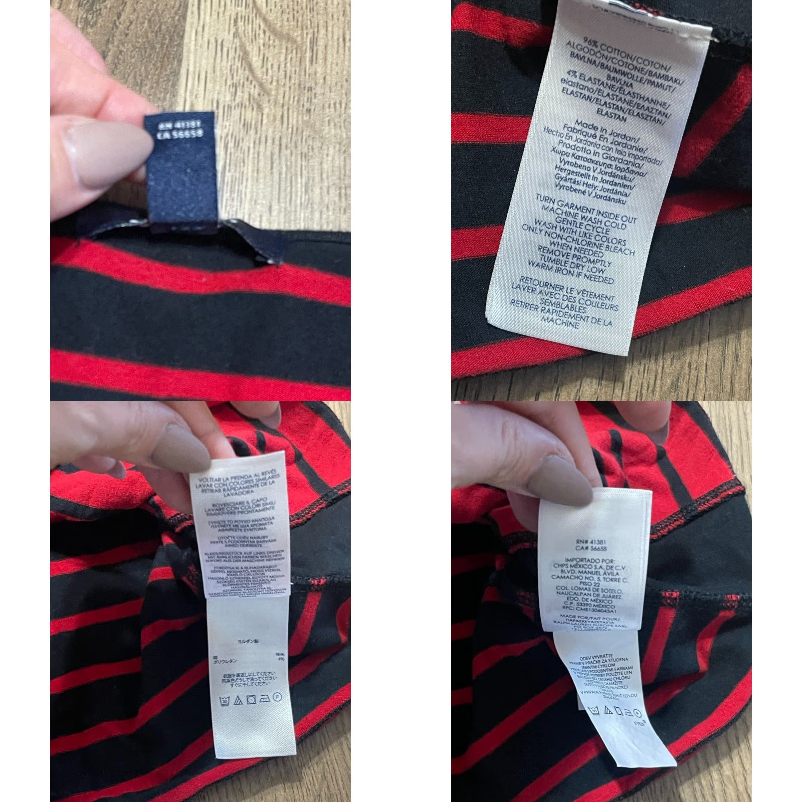 Chaps **Women's Red Black Striped Long Sleeve XL Chaps T-Shirt** User: Women's Red Black Striped Long-Sleeve XL Chaps T-Shirt Size XL / US 12-14 / IT 48-50 - 8 Thumbnail