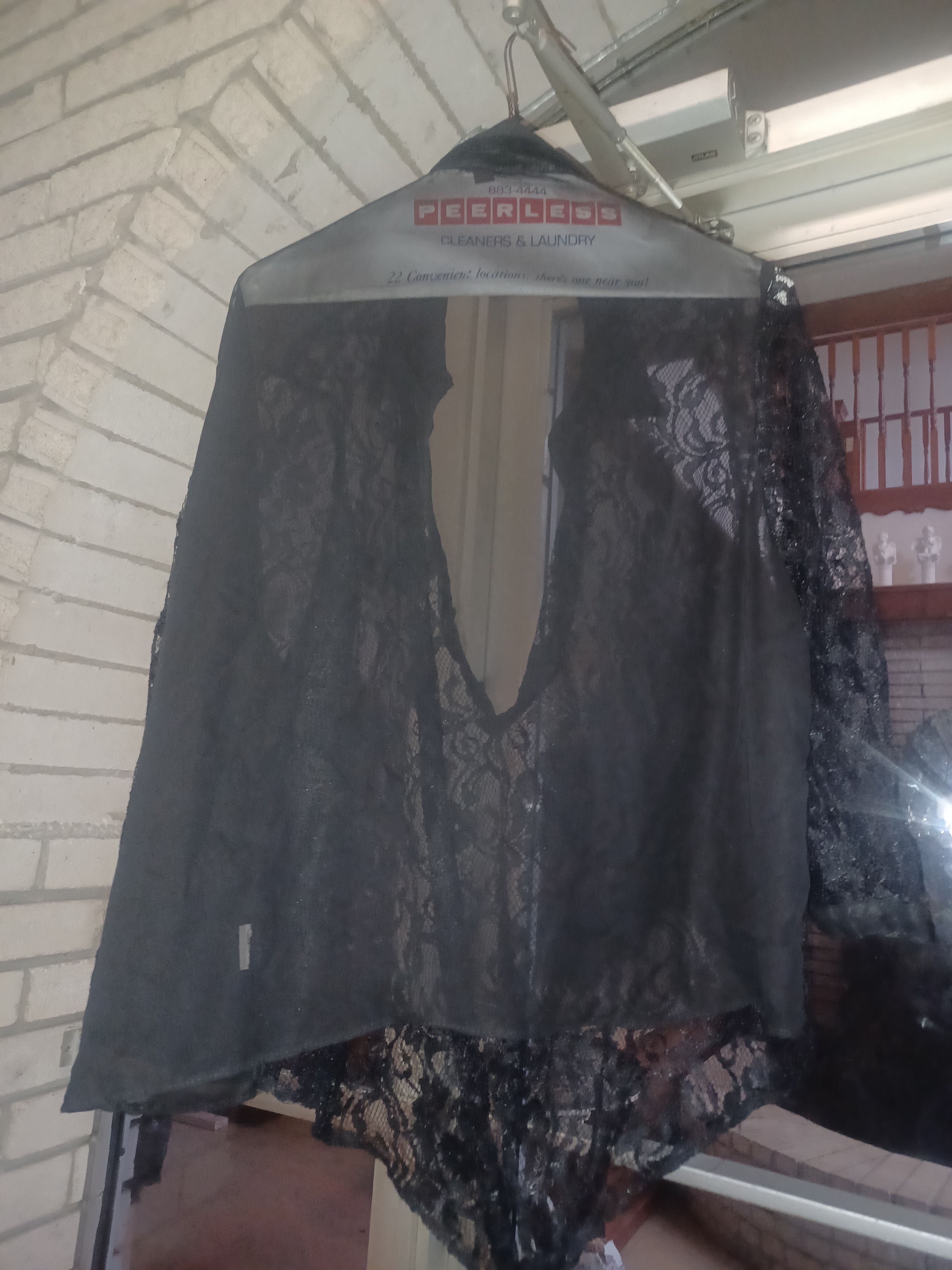 Other Tatoo Me Womens Sheer Blouse 2X Black Lace Size XXL / US 16-18 / IT 52-54 - 2 Thumbnail