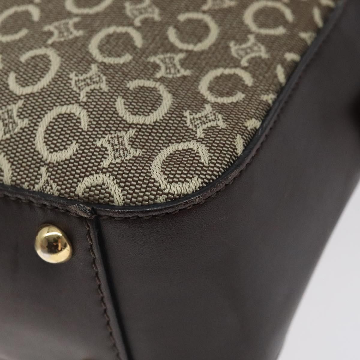 Celine CELINE C Macadam Canvas Hand Bag Brown Gold Size ONE SIZE - 9 Thumbnail