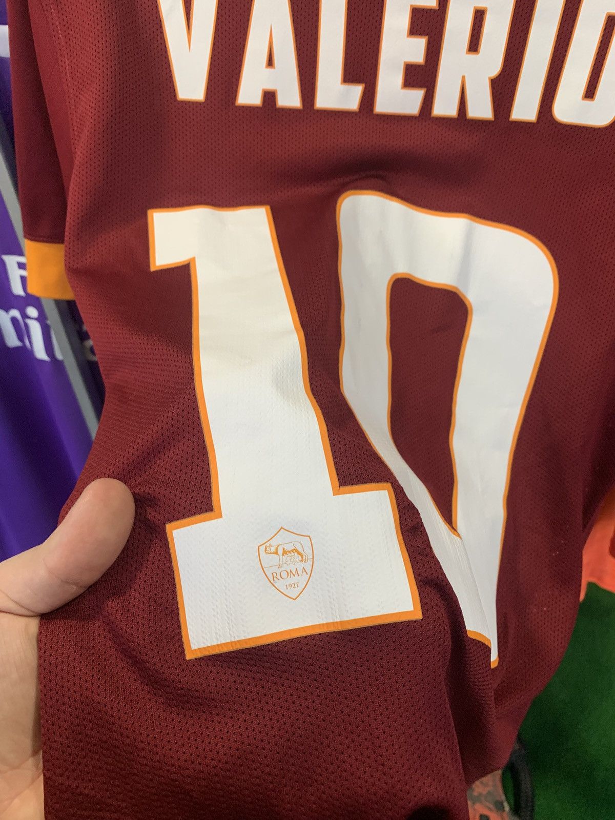 Nike ROMA 2014/2015 HOME SOCCER JERSEY NIKE Valerio 10 Size US M / EU 48-50 / 2 - 8 Thumbnail