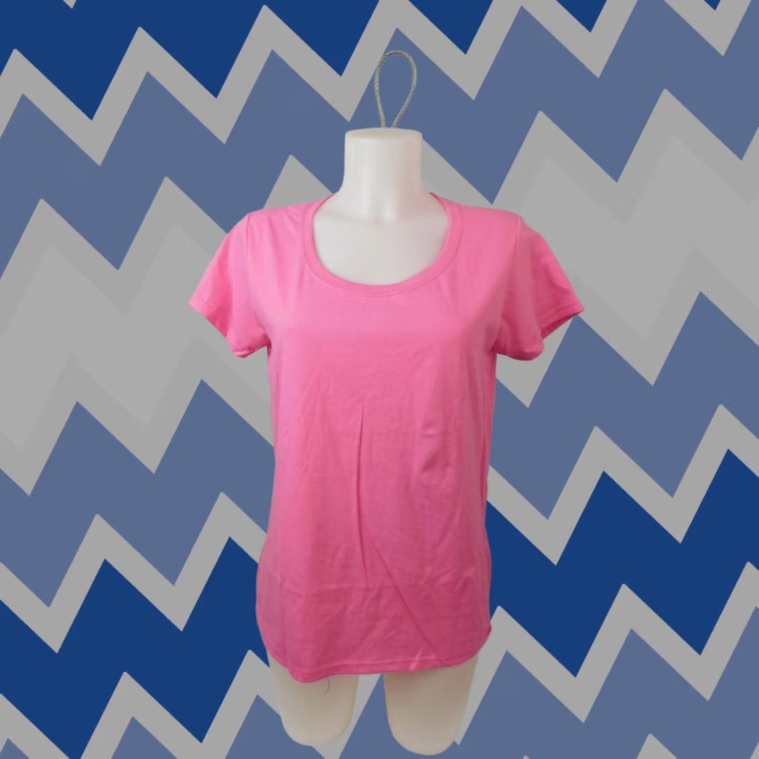 Gildan Gildan Women's T-Shirt Short Sleeve Scoop Neck Azalea Pink Large Size L / US 10 / IT 46 - 1 Thumbnail