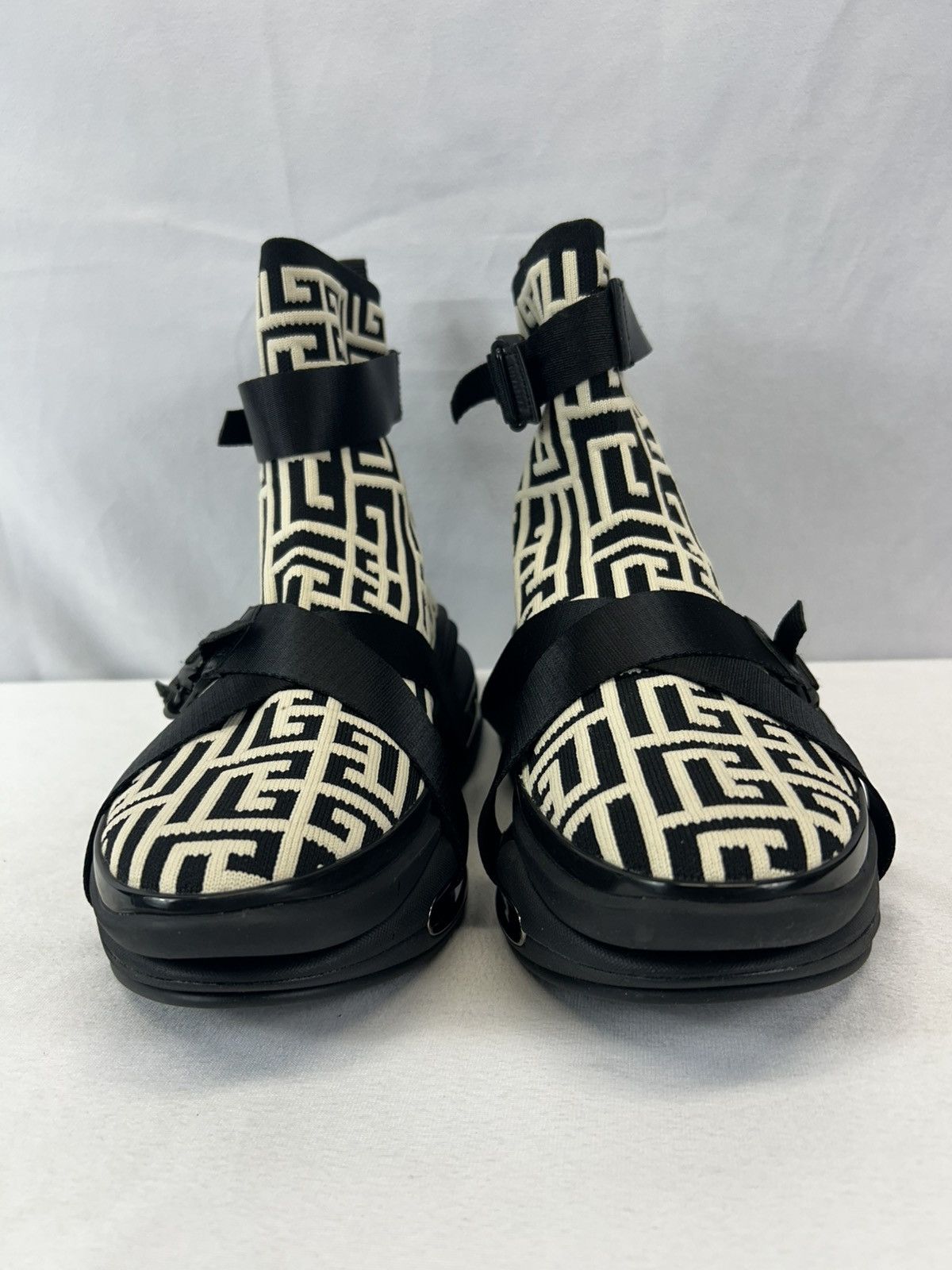 Balmain Balmain BBold Strap Monogram High Top Sneaker Size US 7 / EU 40 - 6 Thumbnail