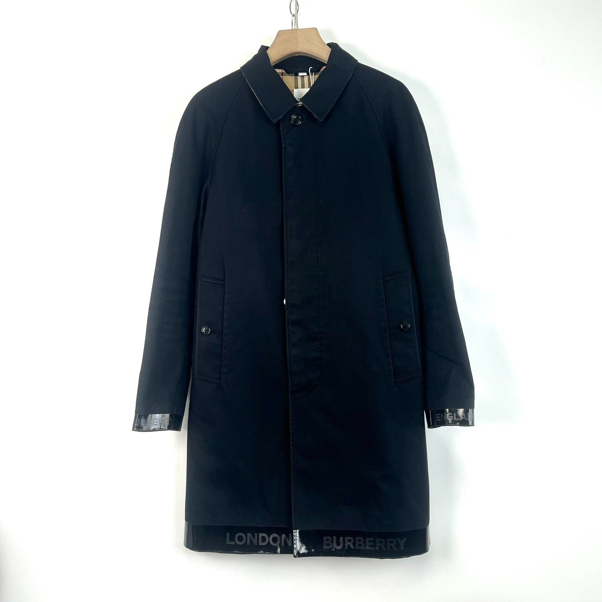 Burberry Burberry Black Logo Mid-Length Windbreaker Size US M / EU 48-50 / 2 - 1 Thumbnail