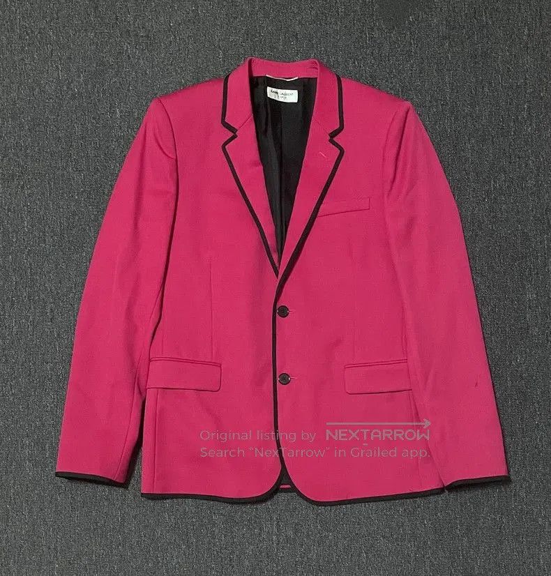 Saint Laurent Paris Saint Laurent Pink Wool Blazer Jacket. Size US L / EU 52-54 / 3 - 1 Thumbnail