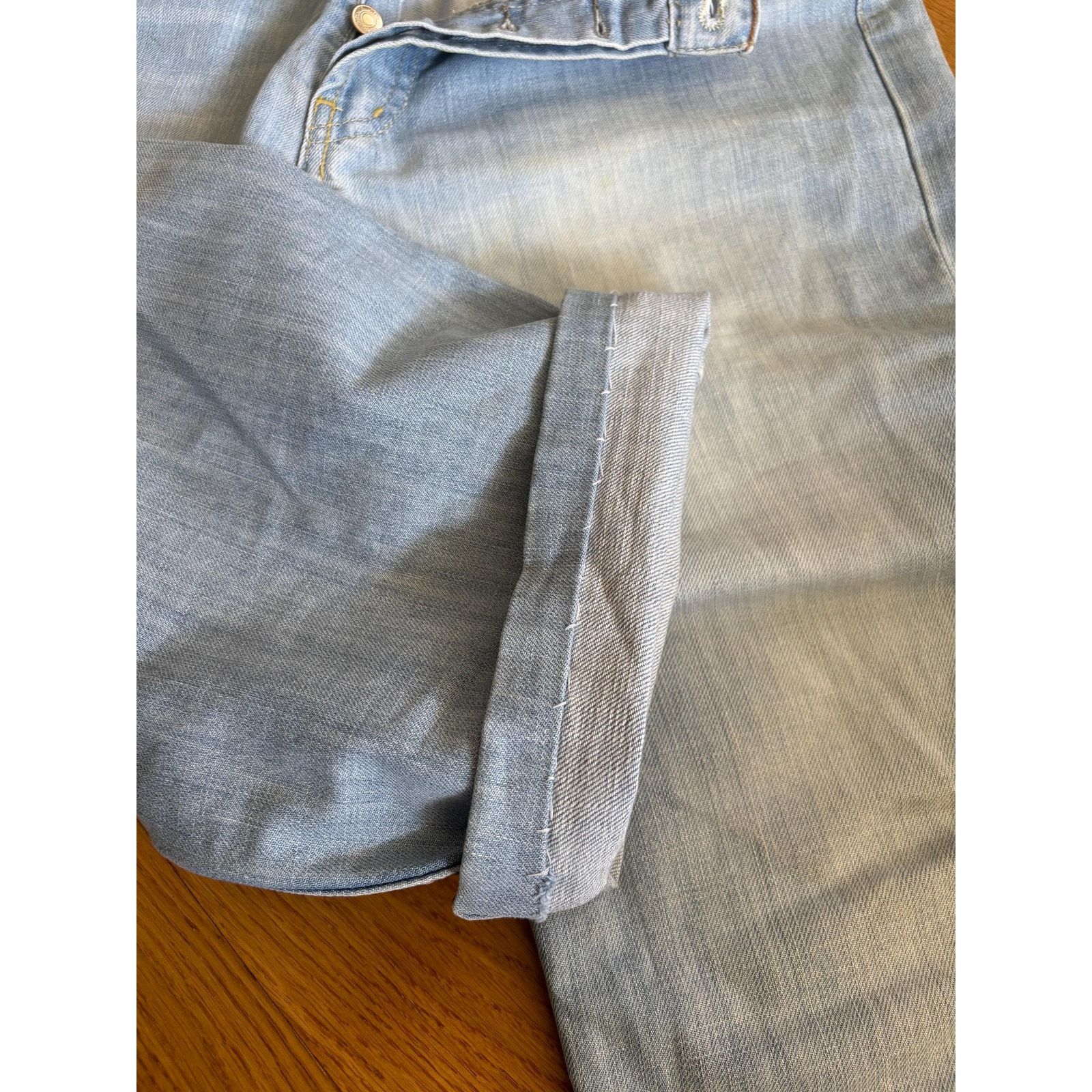 Levi's Levi's 501 W33 L34 - USA 1996 Light Wash Cut-Off Capri Jeans Size US 33 - 8 Thumbnail