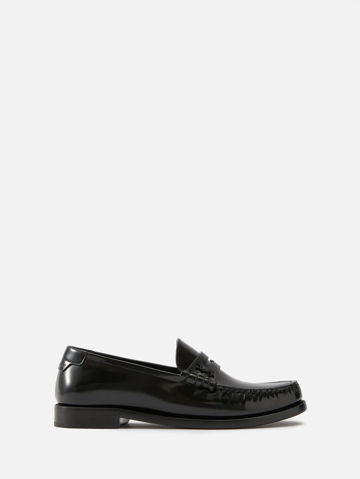Saint Laurent Paris o1bcso1str1124 Le Loafer Penny Slippers in Black Size US 4.5 / IT 34.5 - 1 Thumbnail