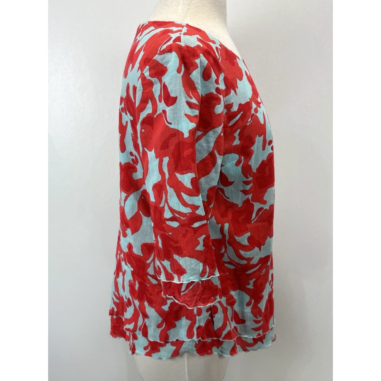 Soft Surroundings Soft Surroundings Tunic Blouse Women Small Multicolor Floral 3/4 Sleeve Siesta Key Size S / US 4 / IT 40 - 4 Thumbnail