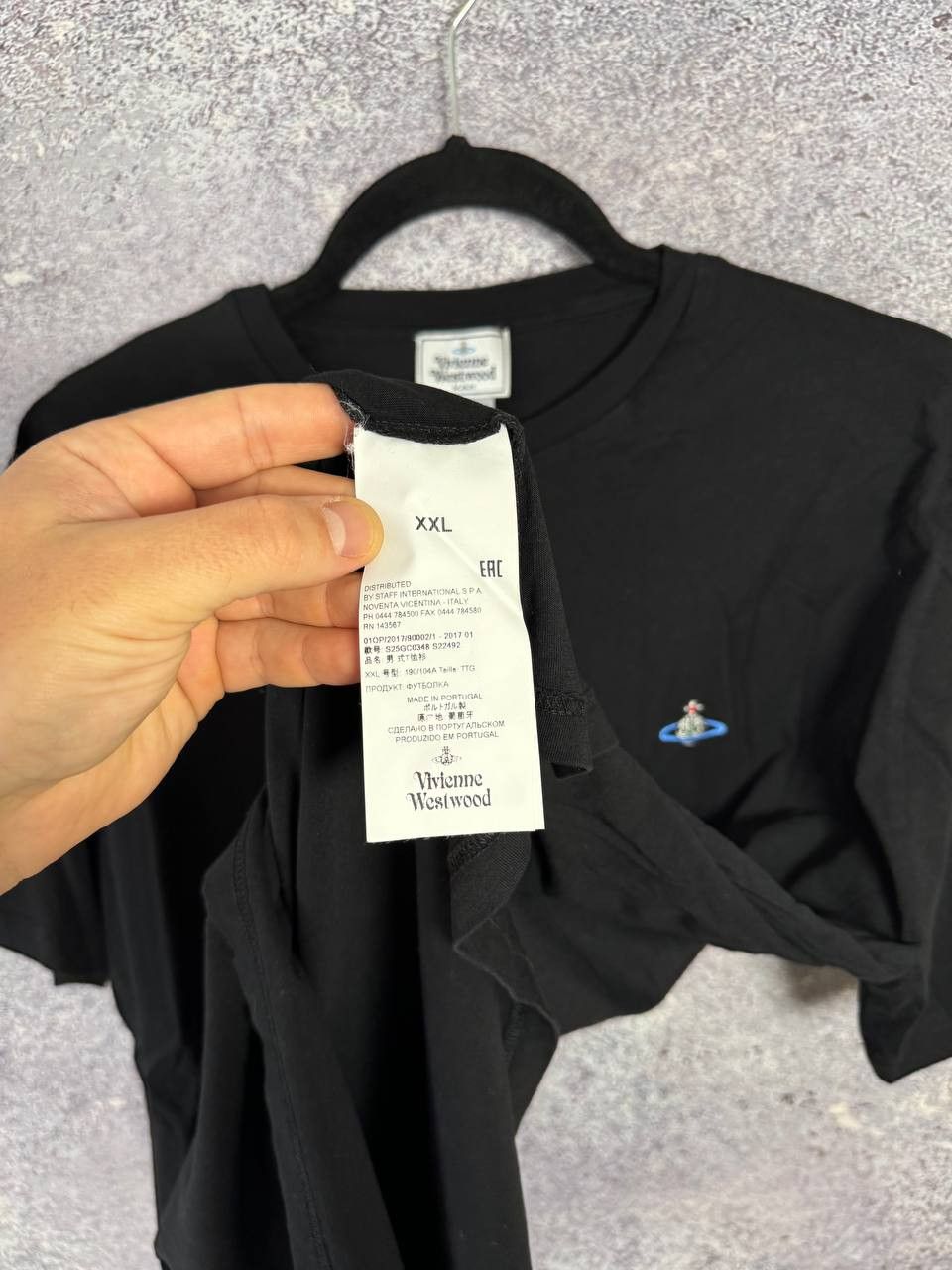 Vivienne Westwood Vivienne Westwood Orbital Embroidered Black Tee 2XL Size US XXL / EU 58 / 5 - 9 Thumbnail