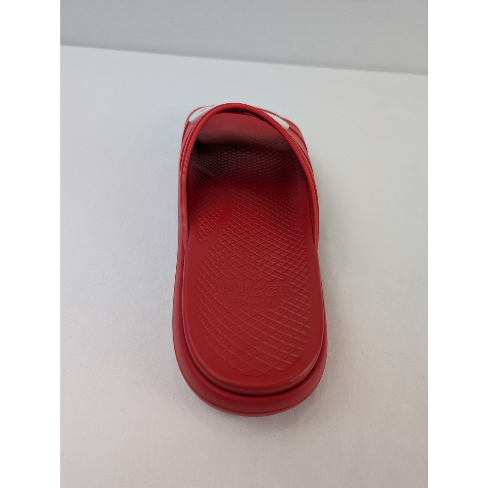 Gucci o1rshd1 Men's New Pursuit Slide Rubber 650 Slipper in Red Size US 12.5 / EU 45-46 - 16 Thumbnail