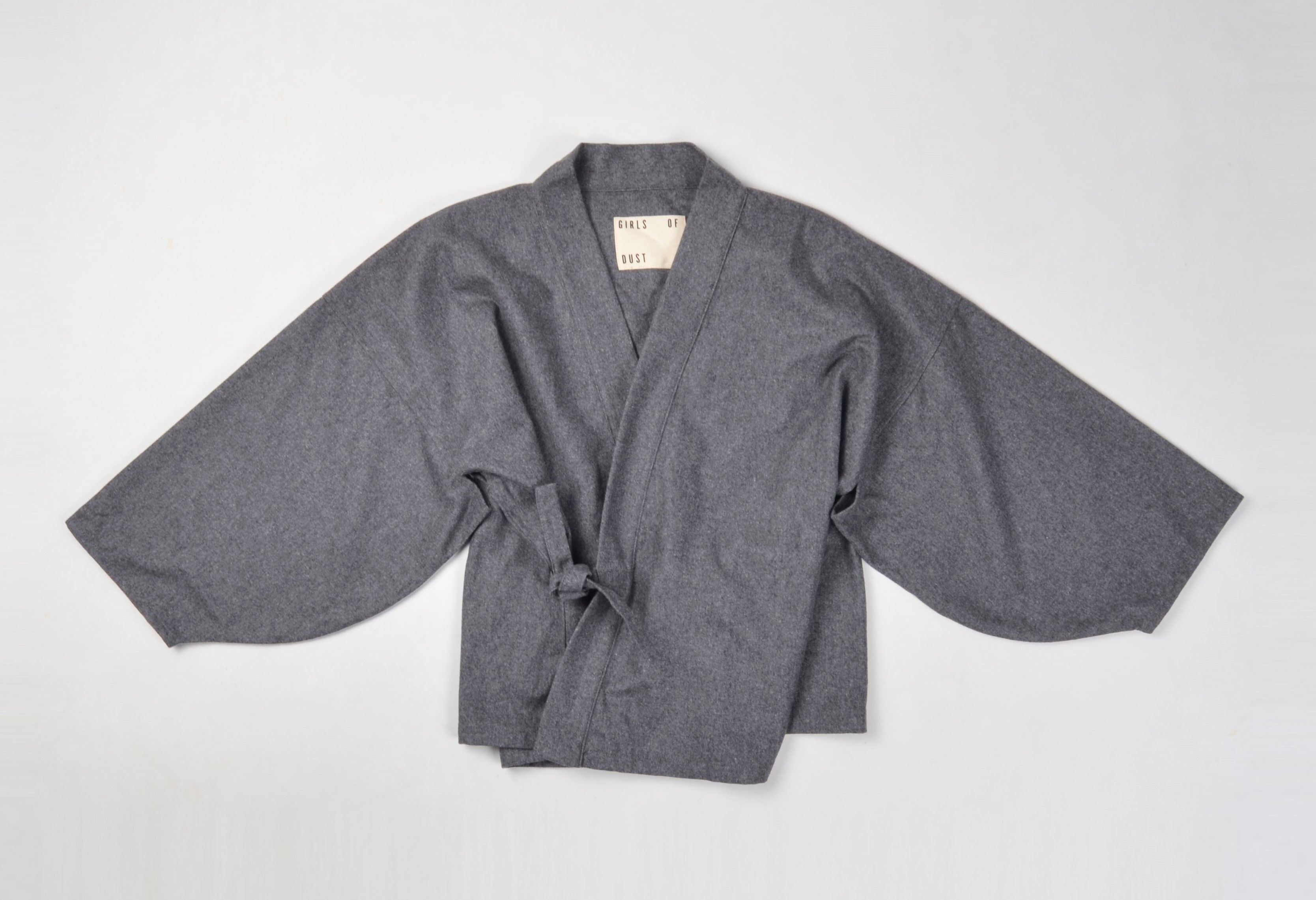 Other Girls of Dust Wool Blend Gray Wrap Cropped Kimono Size XS / US 0-2 / IT 36-38 - 4 Thumbnail