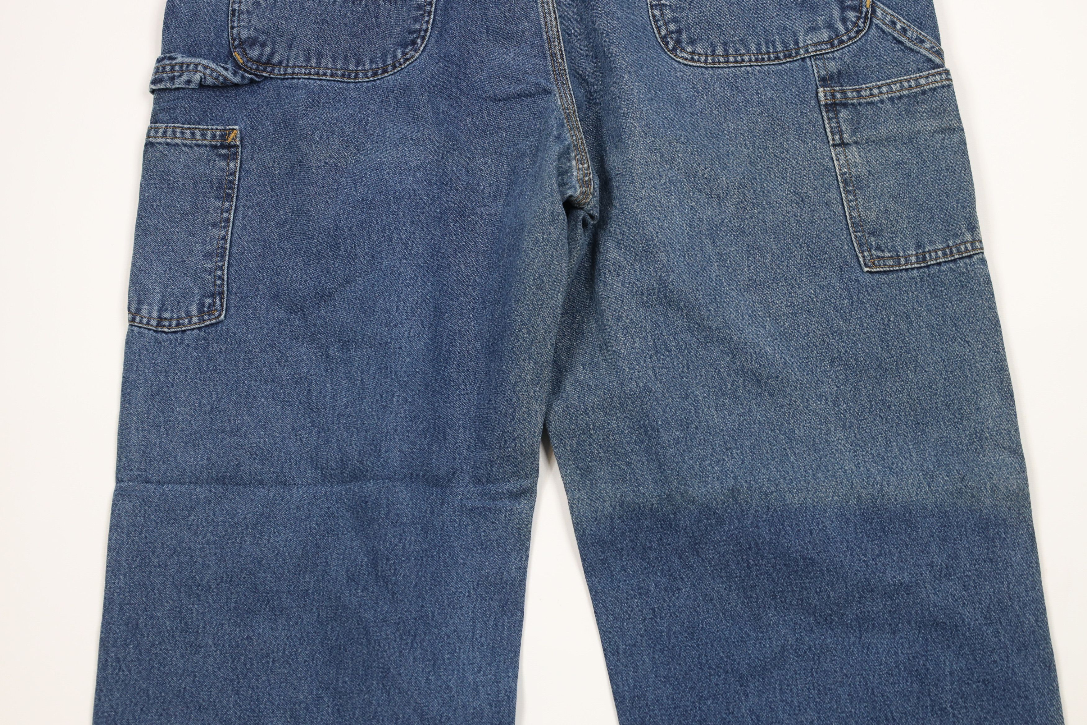 Carhartt × Vintage Vintage Carhartt Spell Wide Leg Dungaree Denim Jeans Blue Size US 38 / EU 54 - 8 Thumbnail
