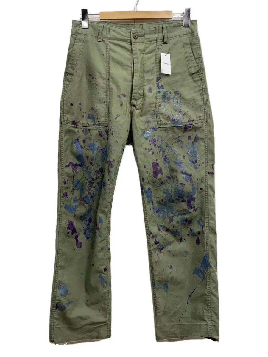 image of Needles Paint Splatter Military Pants in Khaki Green, Men's (Size 33)