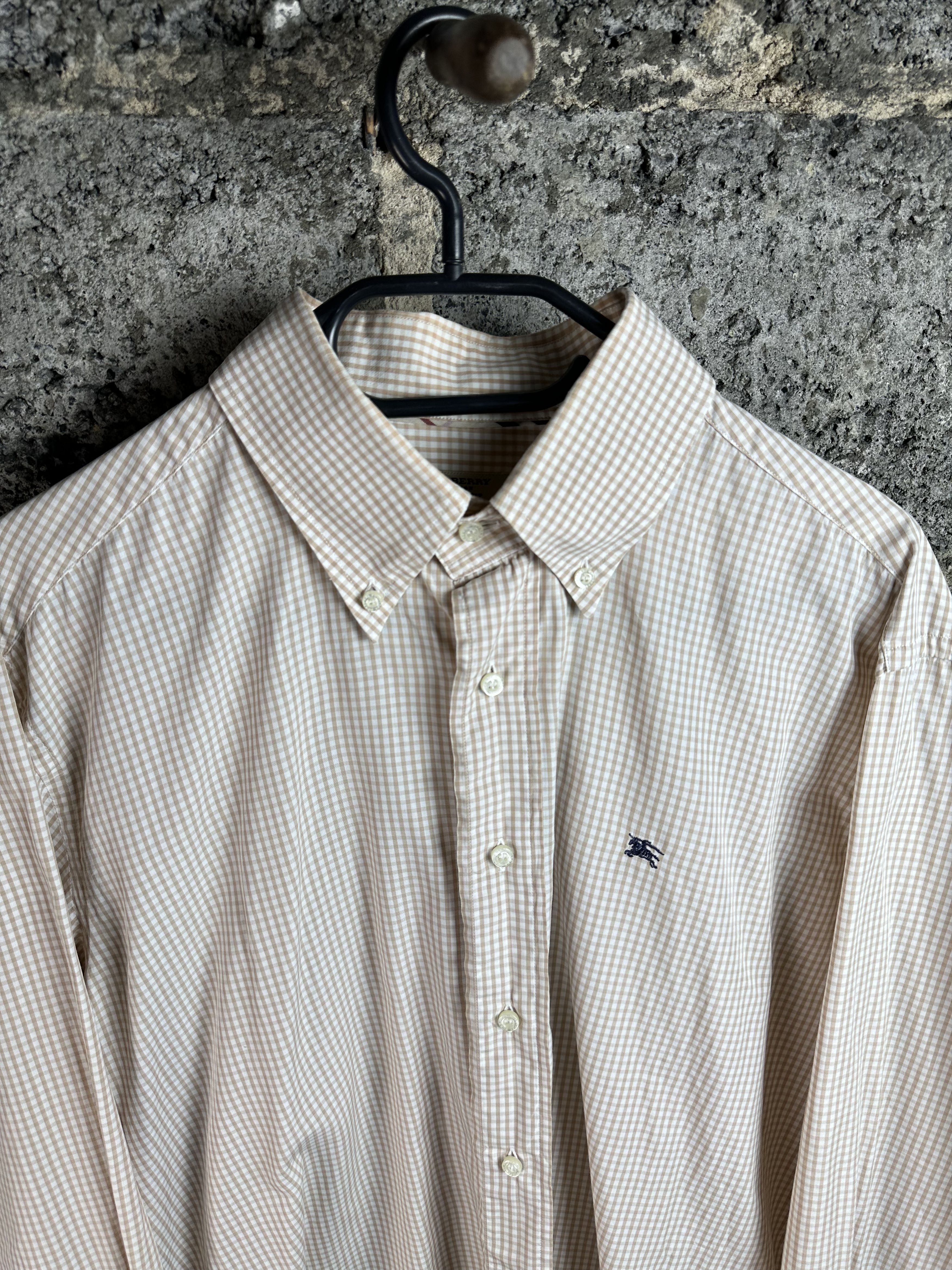 Burberry Burberry Checked Logo Button Up Shirt Size US XL / EU 56 / 4 - 2 Thumbnail