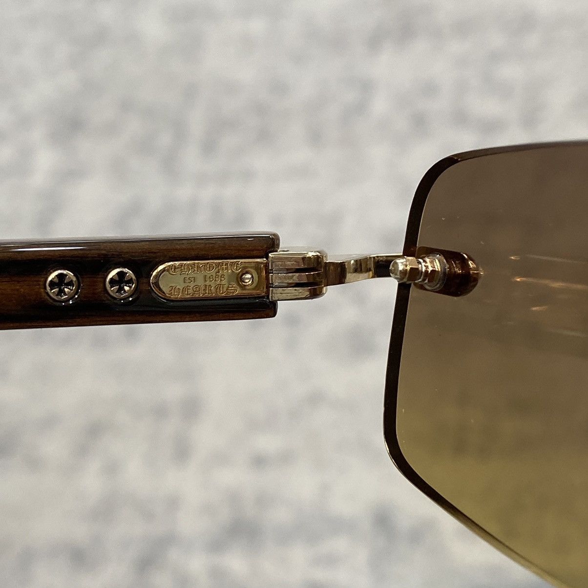 Chrome Hearts HROME HEARTS DEEP I Gold Plated/Wood Ebony Size ONE SIZE - 10 Thumbnail
