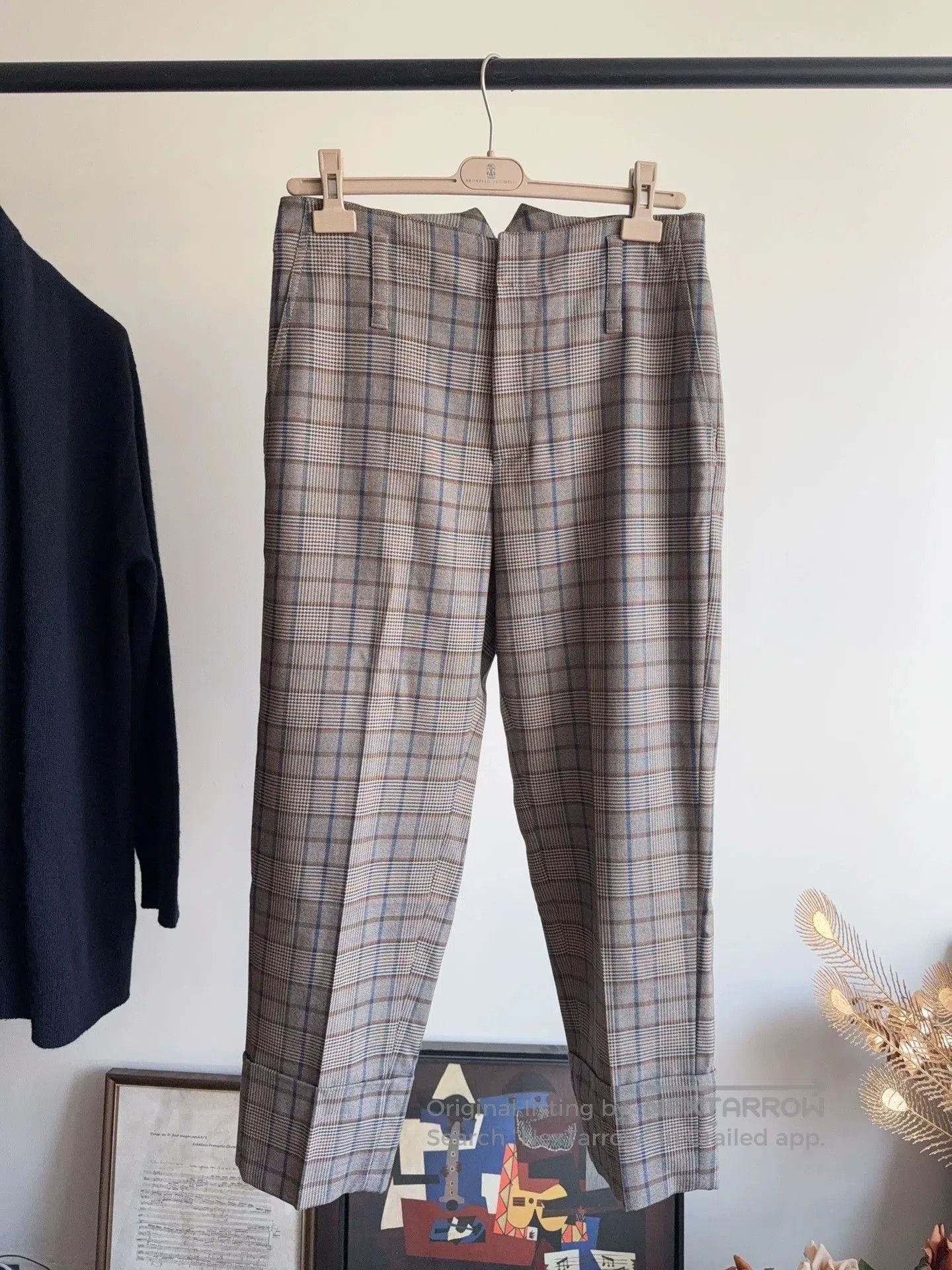 Brunello Cucinelli Brunello Cucinelli Plaid Straight Pants. Size US 28 / EU 44 - 1 Thumbnail