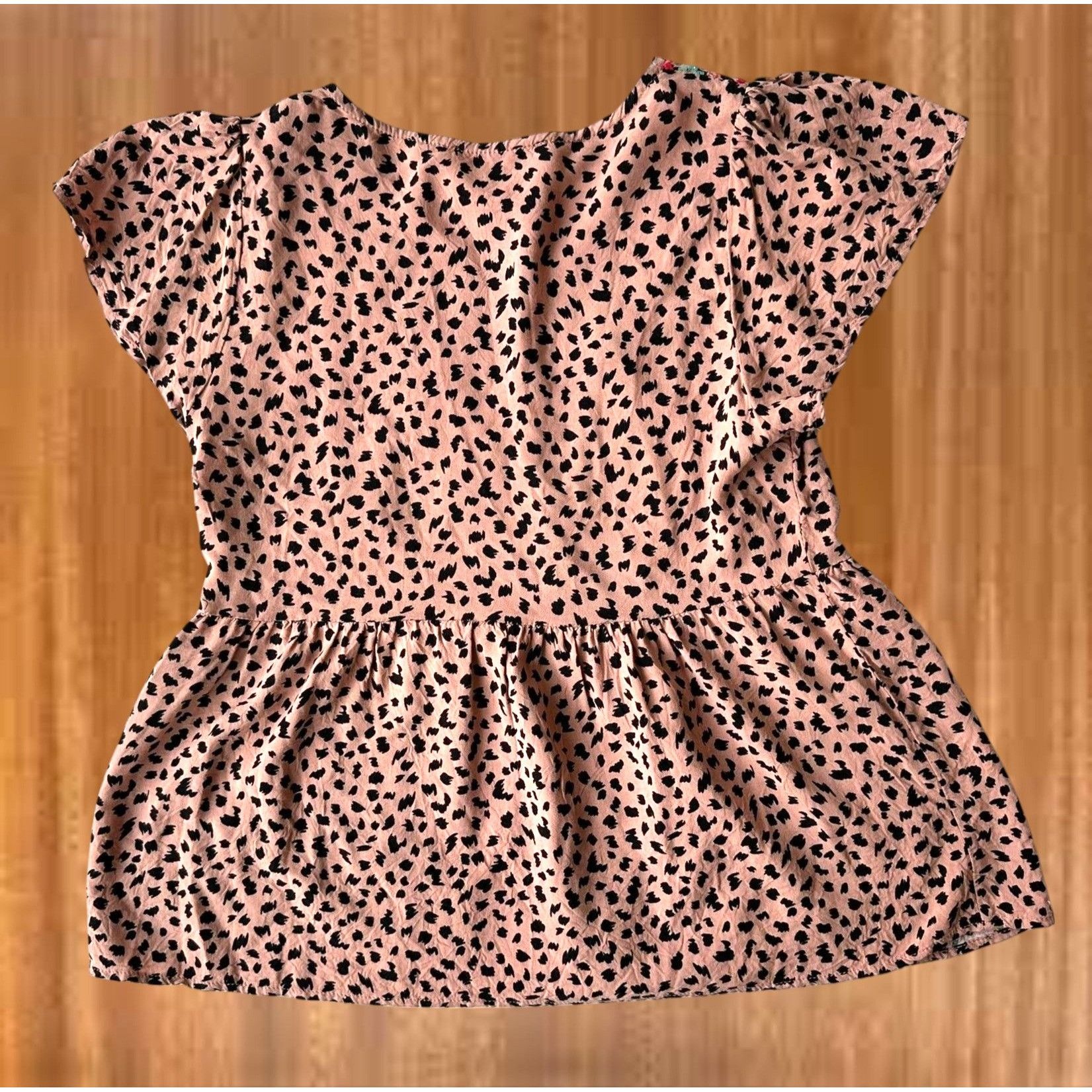 Other Savanna Jane Leopard Print Blouse Small Embroidered Artsy Size S / US 4 / IT 40 - 8 Thumbnail