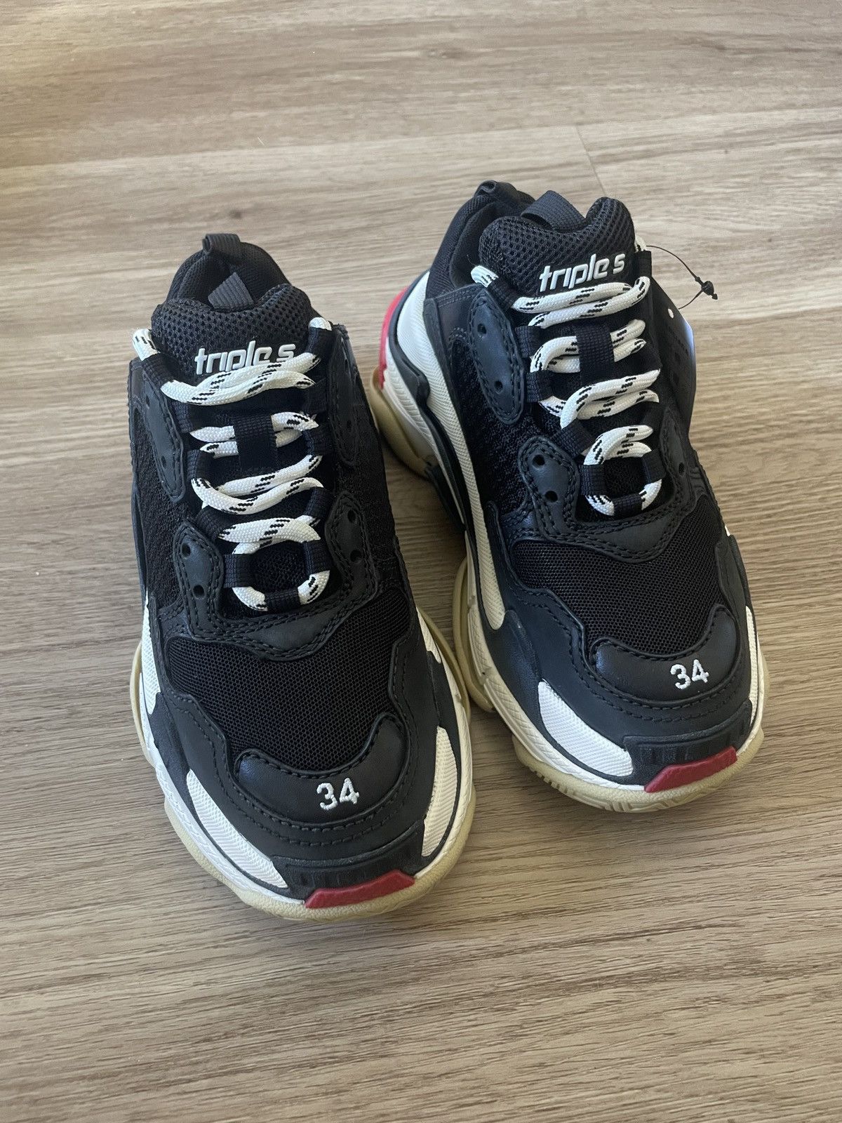 Balenciaga TRIPLE S SNEAKER IN BLACK Size US 4 / IT 34 - 4 Thumbnail
