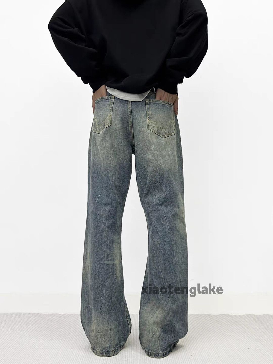 Jean × Vintage washed faded cleanfit yuppie y2k loose baggy jeans Size US 32 / EU 48 - 2 Thumbnail