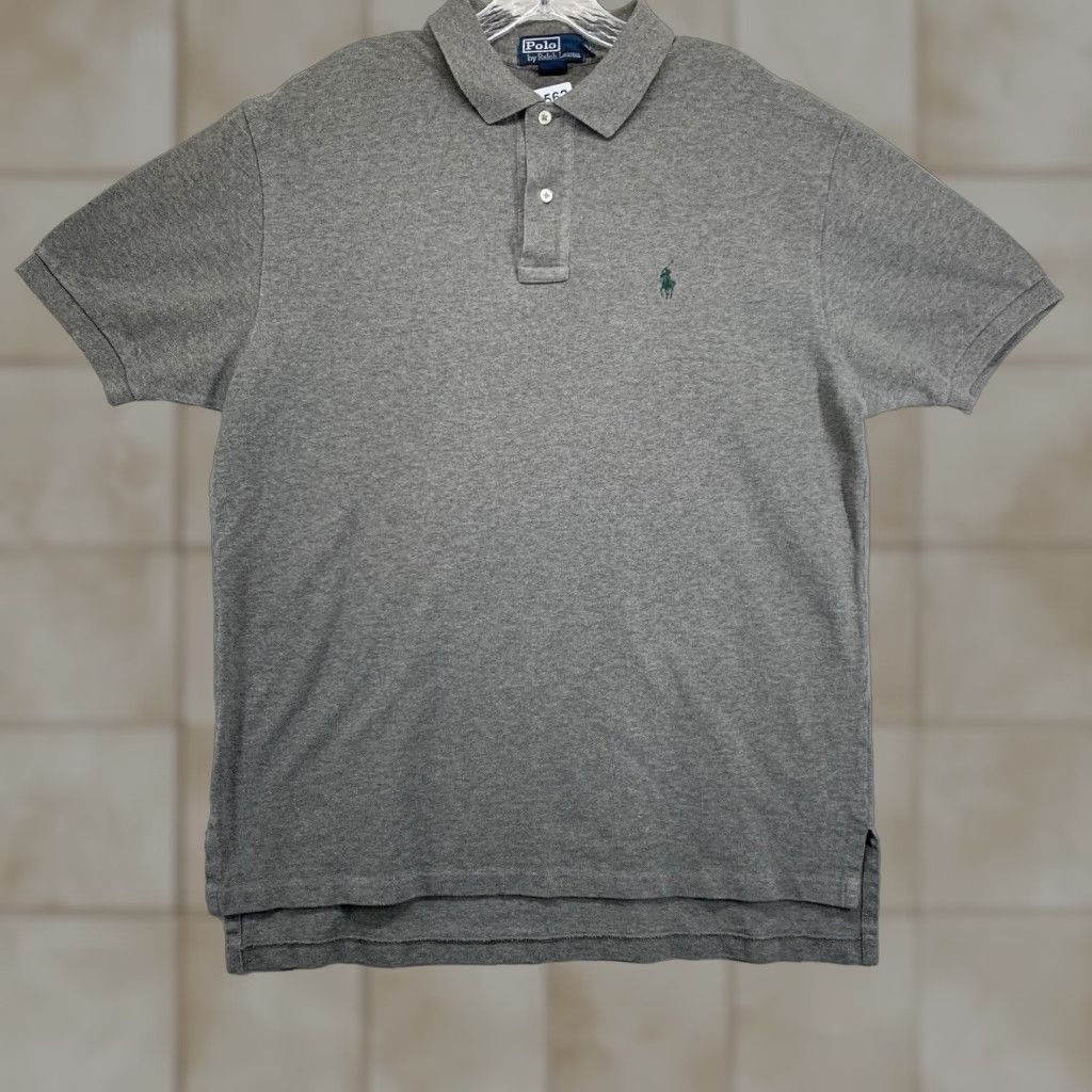 Polo Ralph Lauren Polo Ralph Lauren Button-Up Shirt Large 100% Cotton Short Sleeve Gray Solid Preppy Classic Mens Size US L / EU 52-54 / 3 - 1 Thumbnail