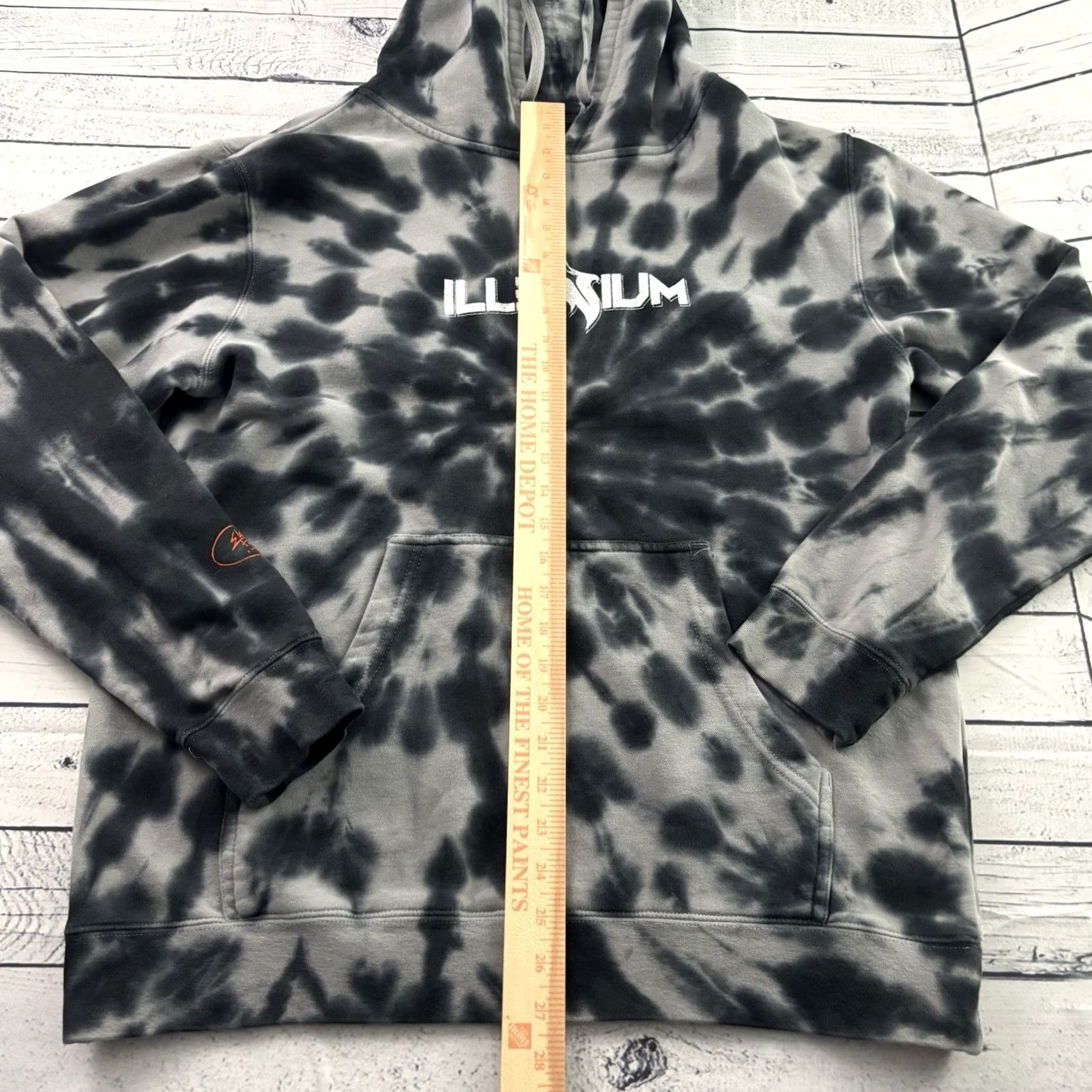 Vintage Illenium x Electric Family Tie-Dye Pullover Hoodie Mens M Gray Sweatshirt Size US M / EU 48-50 / 2 - 2 Thumbnail