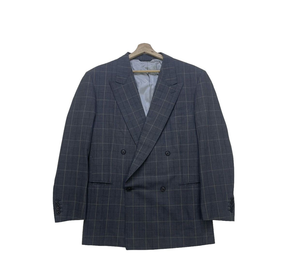 Alfred Dunhill 🔥Vintage Dunhill Double Breast Plaid Jacket Size US M / EU 48-50 / 2 - 1 Thumbnail