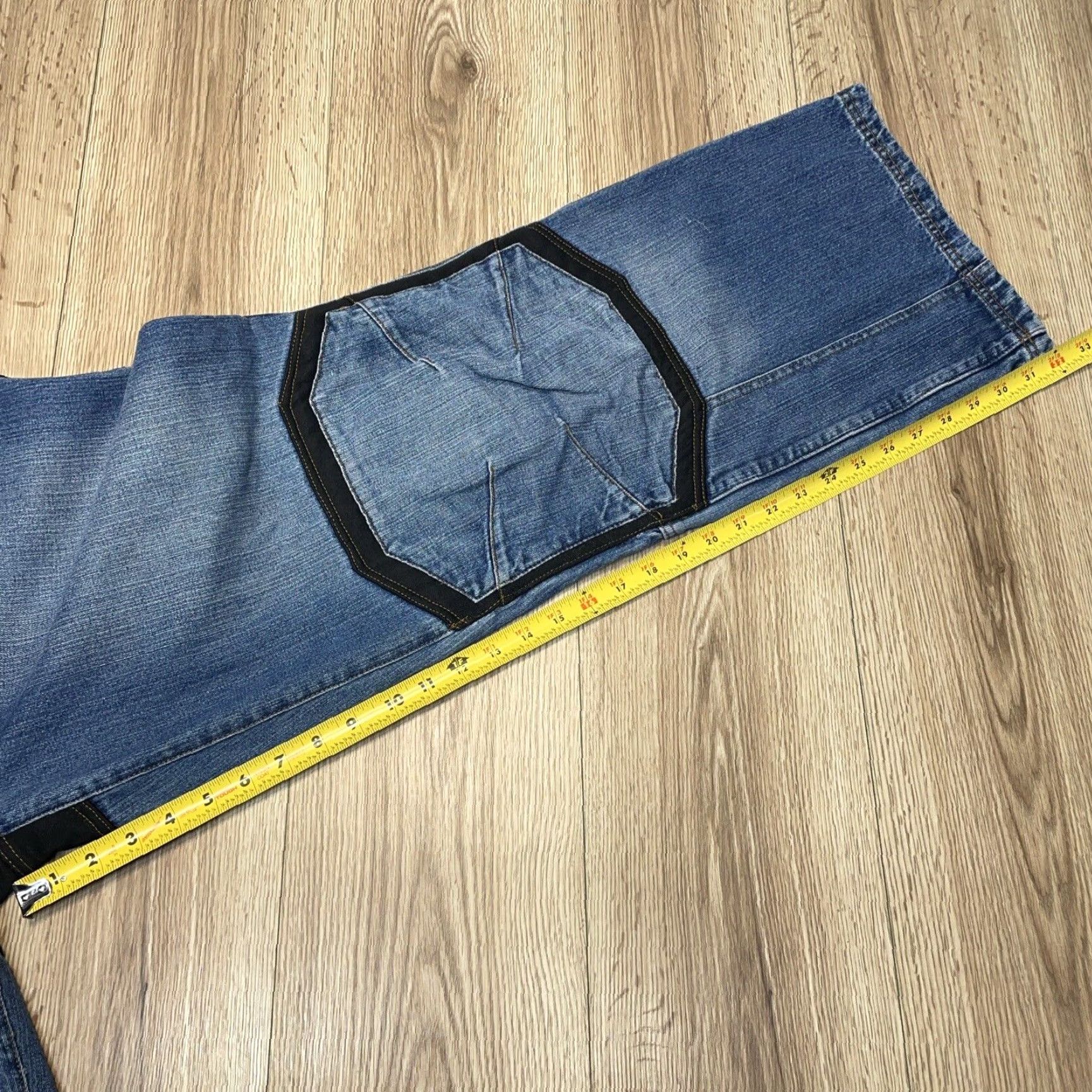 Denime VINTAGE Teknic Rage Motorcycle Jeans Wide-Leg Adult 36x32 Blue Size US 36 / EU 52 - 7 Thumbnail