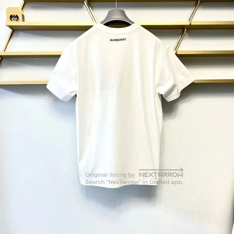 Burberry Burberry White Cotton Short Sleeve T. Size US L / EU 52-54 / 3 - 4 Thumbnail
